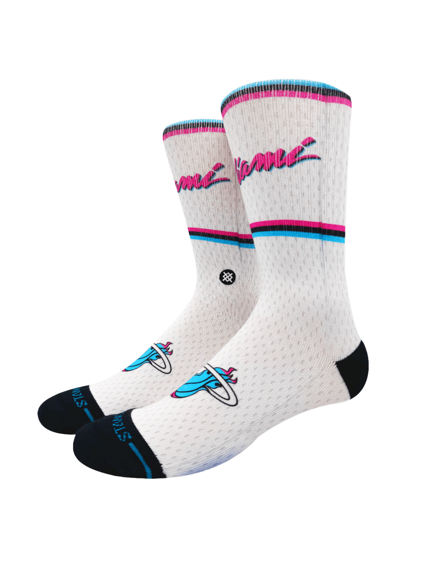 Stance Socks Large (9-12 US) Miami Heat Stance NBA 24-25 City Edition Crew Socks