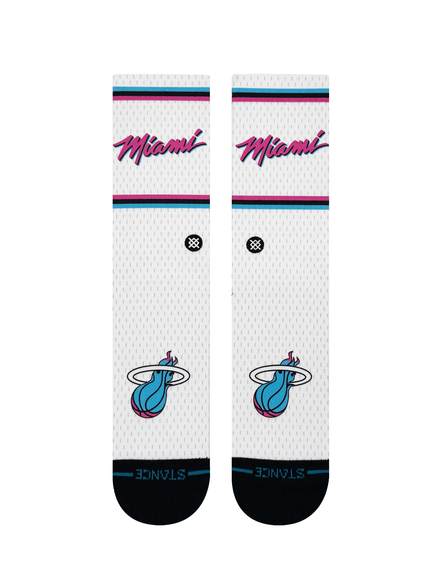 Stance Socks Large (9-12 US) Miami Heat Stance NBA 24-25 City Edition Crew Socks