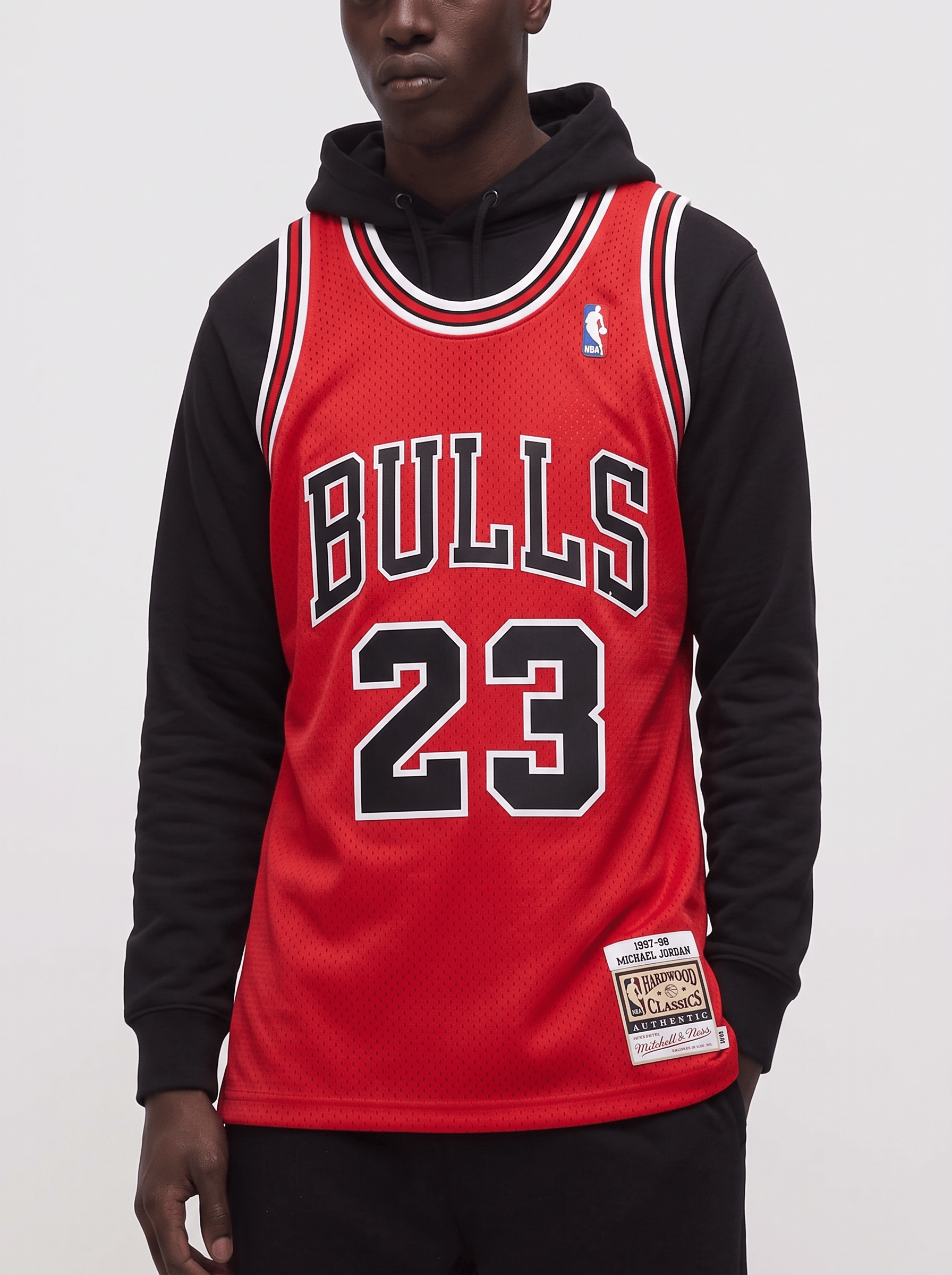 Mitchell And Ness Jerseys Michael Jordan Chicago Bulls Mitchell & Ness NBA 97-98 Road Authentic Jersey - Red