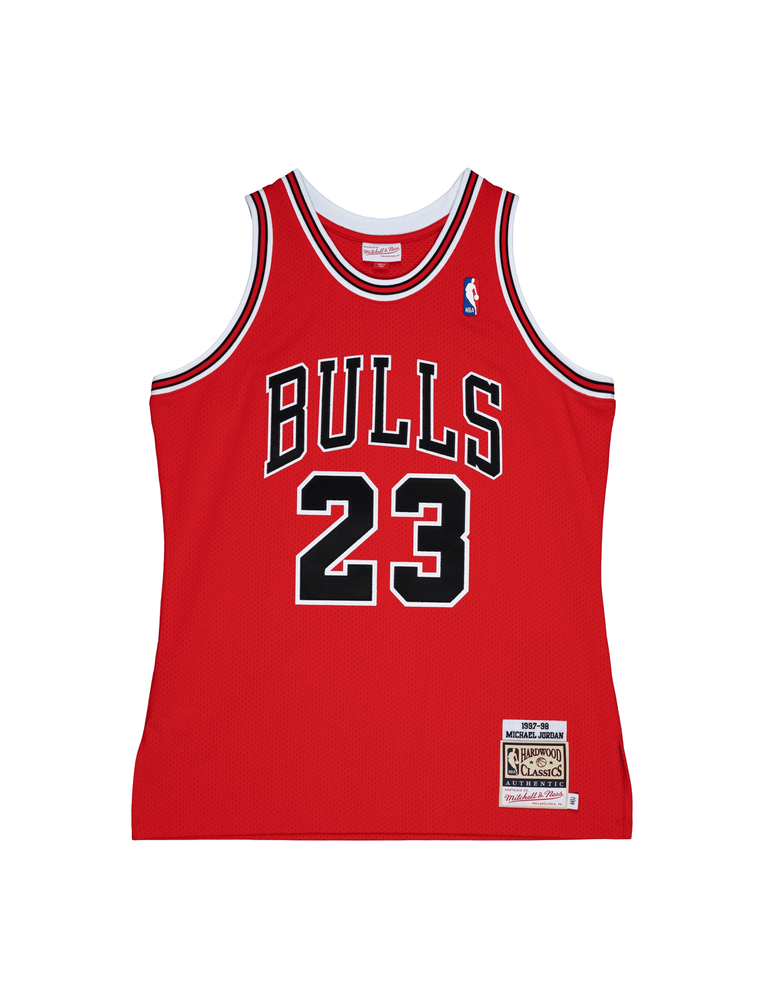 Mitchell And Ness Jerseys Michael Jordan Chicago Bulls Mitchell & Ness NBA 97-98 Road Authentic Jersey - Red