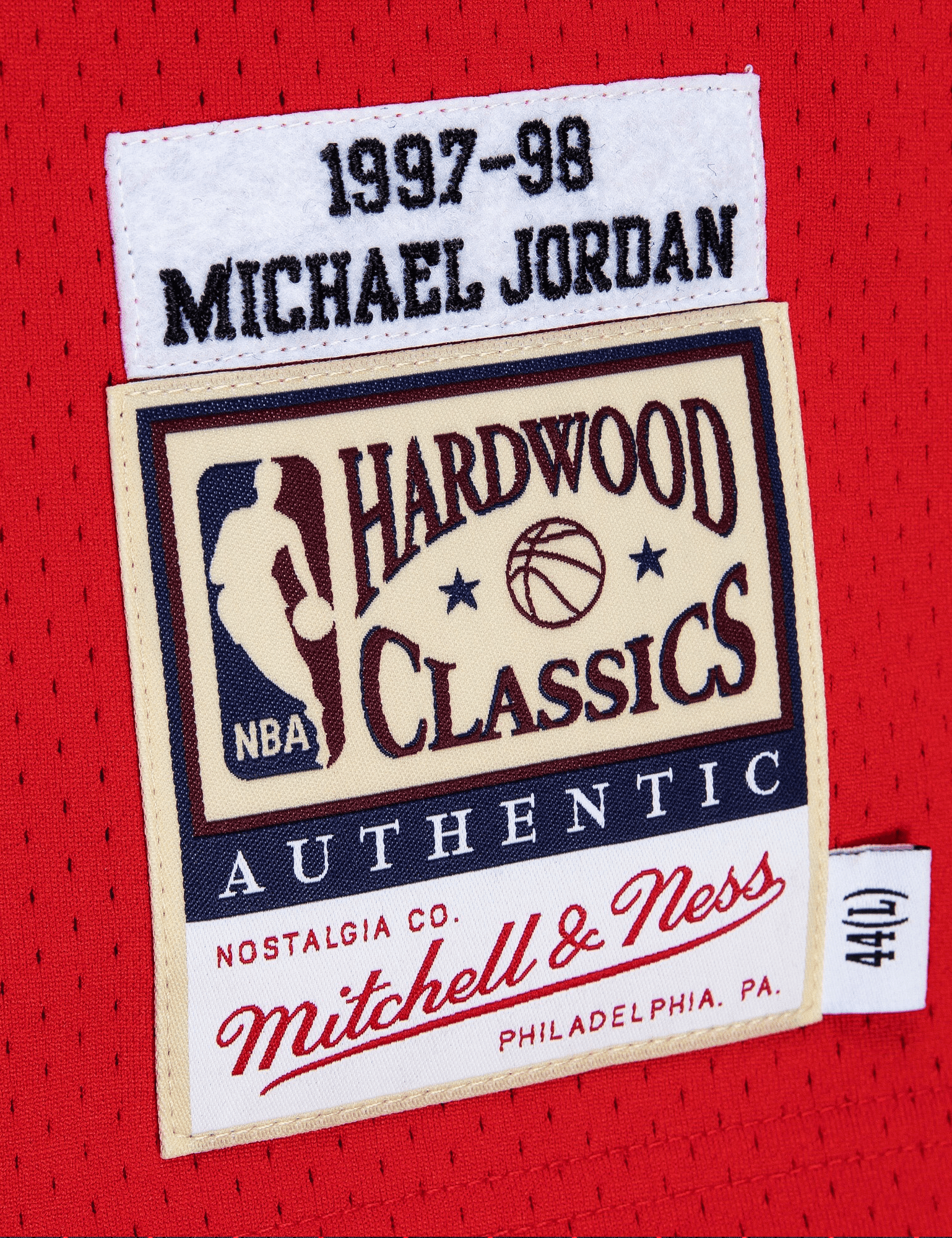 Mitchell And Ness Jerseys Michael Jordan Chicago Bulls Mitchell & Ness NBA 97-98 Road Authentic Jersey - Red