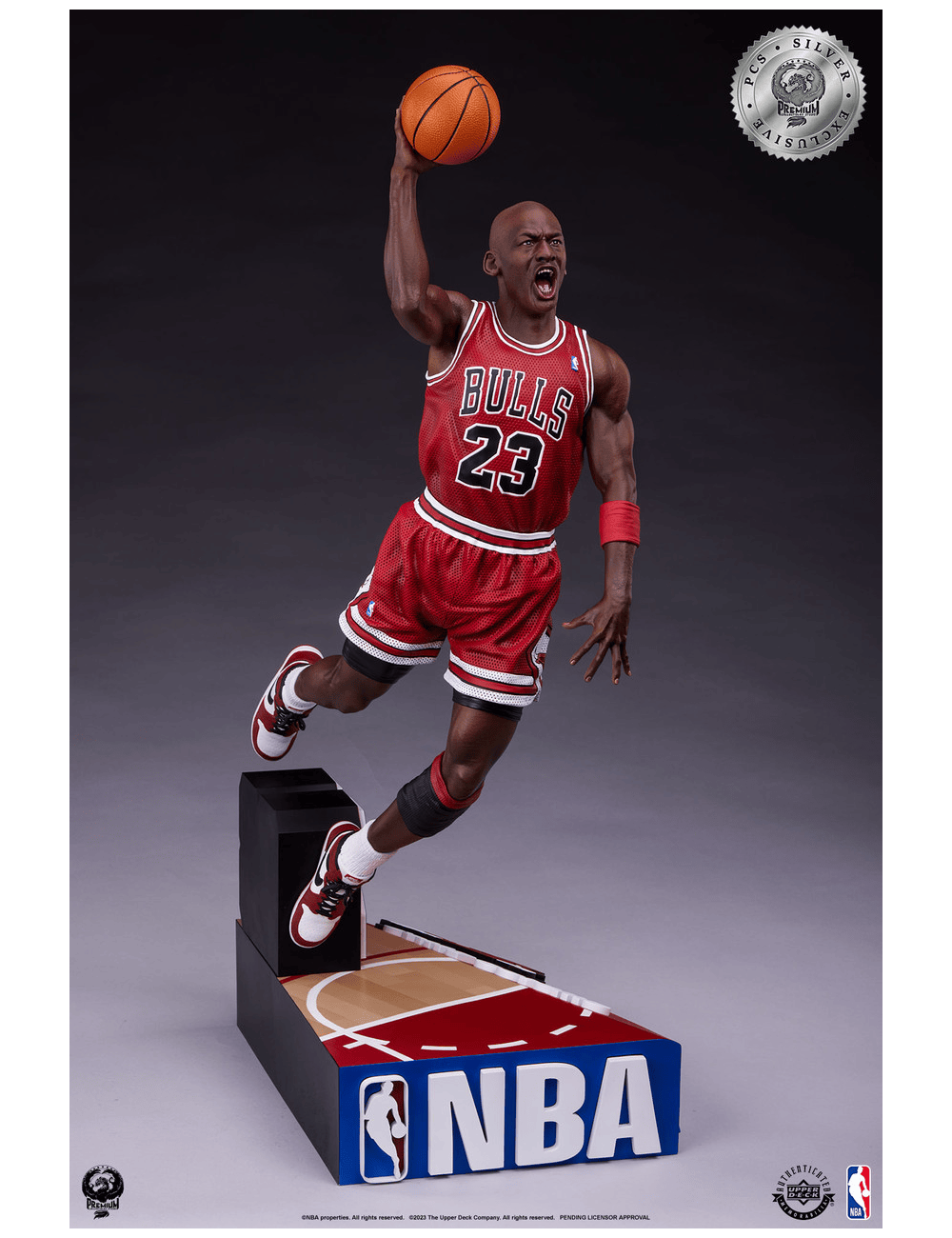 NBA Branded Figures Michael Jordan Chicago Bulls PCS NBA 1:4 Scale Dunking Statue Figure