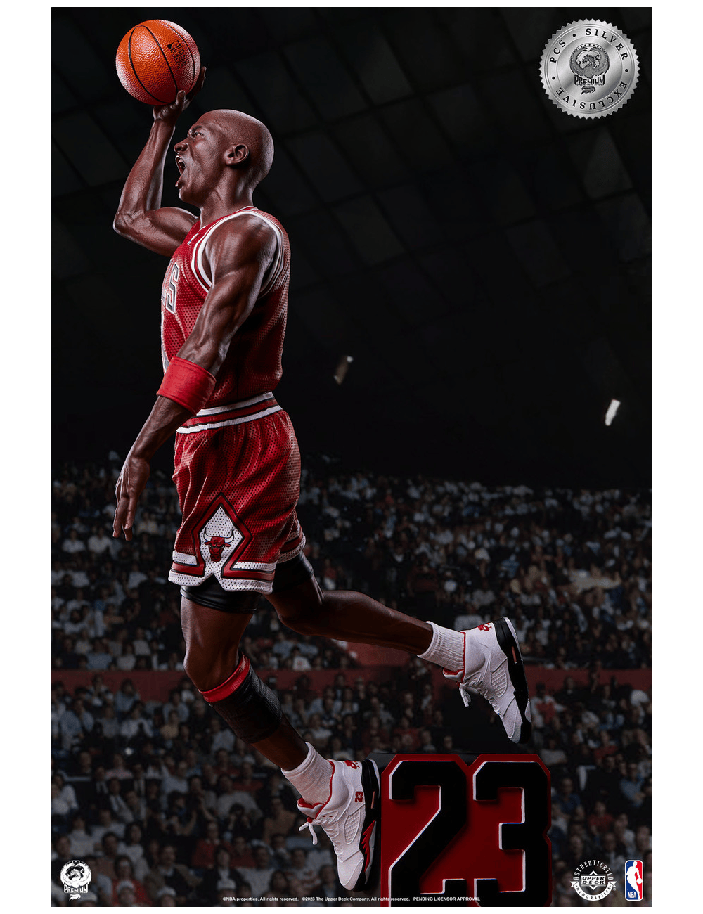 NBA Branded Figures Michael Jordan Chicago Bulls PCS NBA 1:4 Scale Dunking Statue Figure