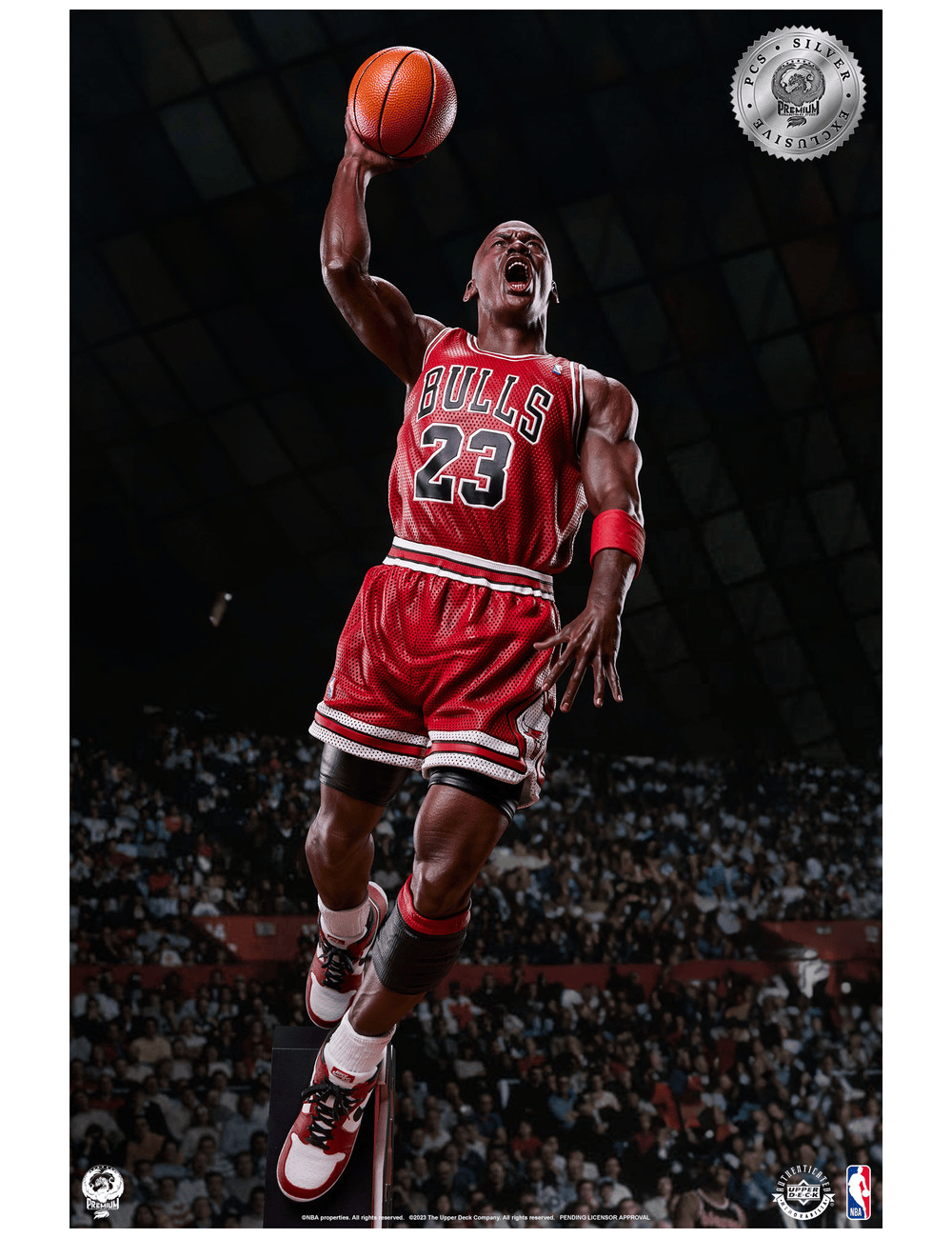 NBA Branded Figures Michael Jordan Chicago Bulls PCS NBA 1:4 Scale Dunking Statue Figure