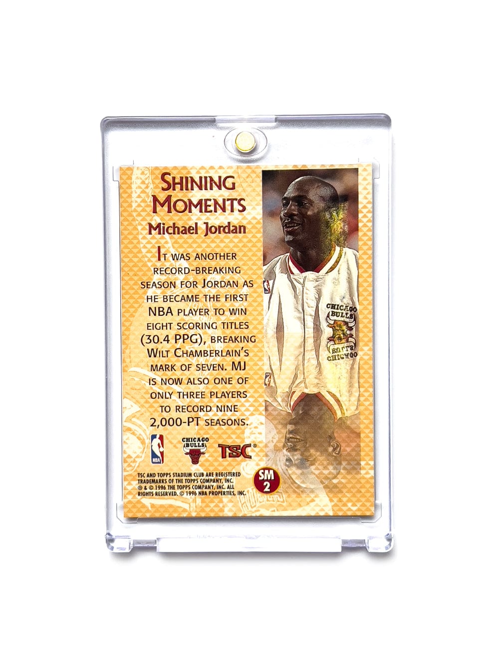 Topps Cards Michael Jordan Chicago Bulls Topps 95-96 Shining Moments Card
