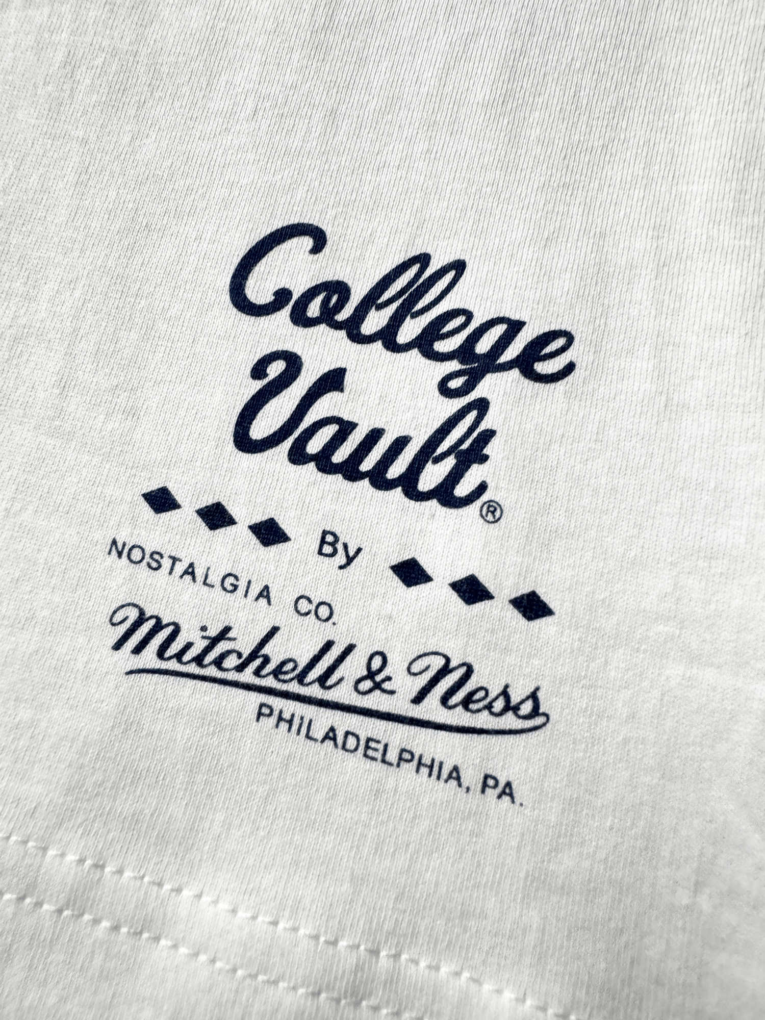 Mitchell And Ness T-Shirts Michigan Wolverines Mitchell & Ness NCAA Champs Arch Vintage T-Shirt - Vintage White