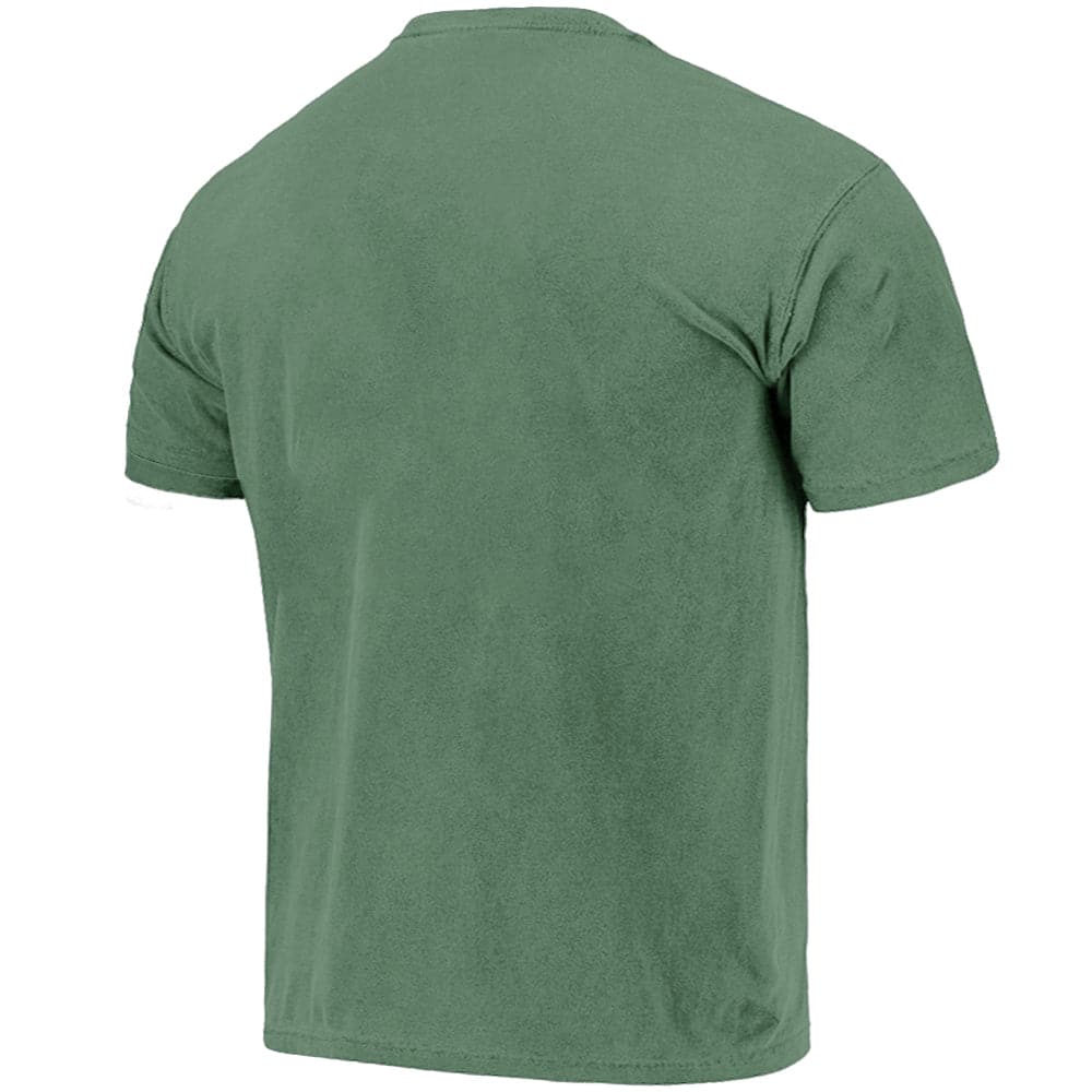 Mitchell And Ness T-Shirts Milwaukee Bucks Mitchell & Ness NBA HWC Logo Arch Vintage T-Shirt - Faded Green