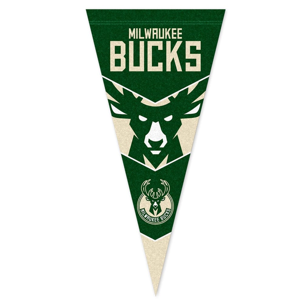 NBA Branded Accessories Milwaukee Bucks NBA 57 x 27 Team Felt Pennant