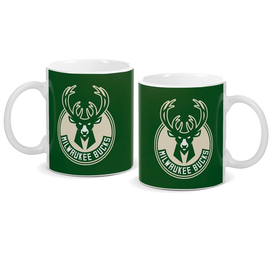NBA Branded Accessories Milwaukee Bucks NBA Team Logo Ceramic Coffee Mug - Green