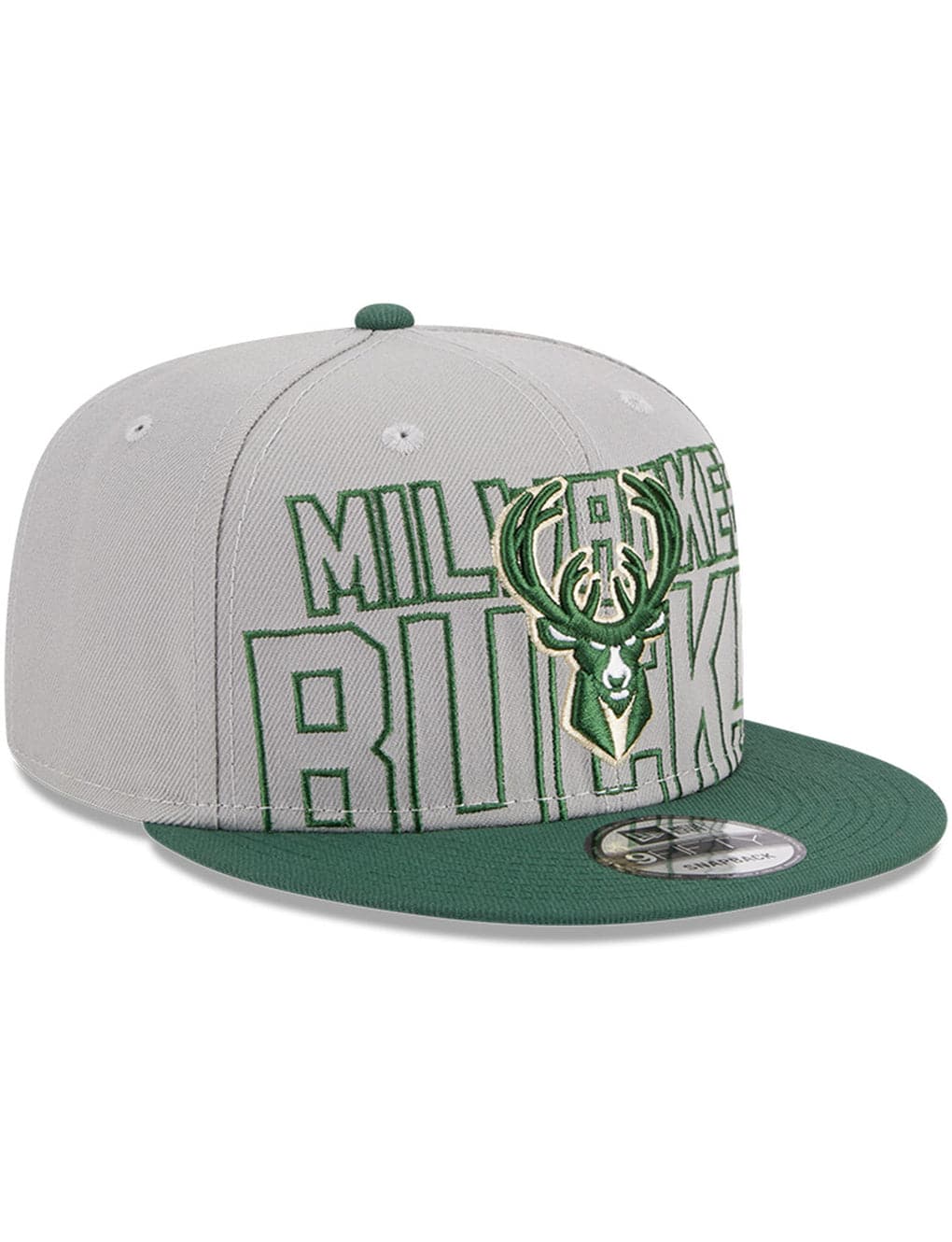 New Era Caps Milwaukee Bucks New Era NBA 23 Draft 9FIFTY Snapback Hat - Grey
