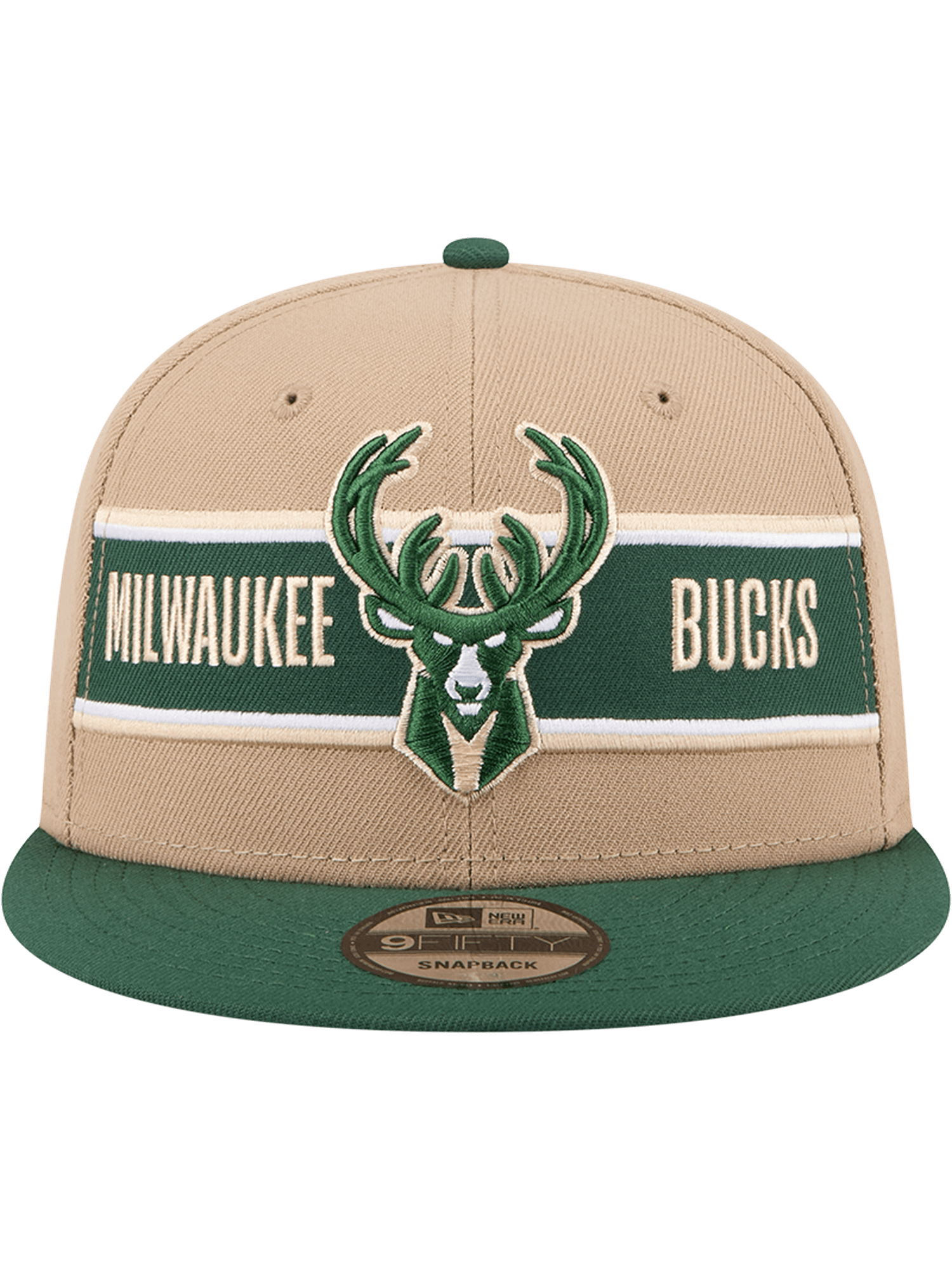 New Era Caps Milwaukee Bucks New Era NBA 24 Draft 9FIFTY Snapback Hat - Tan