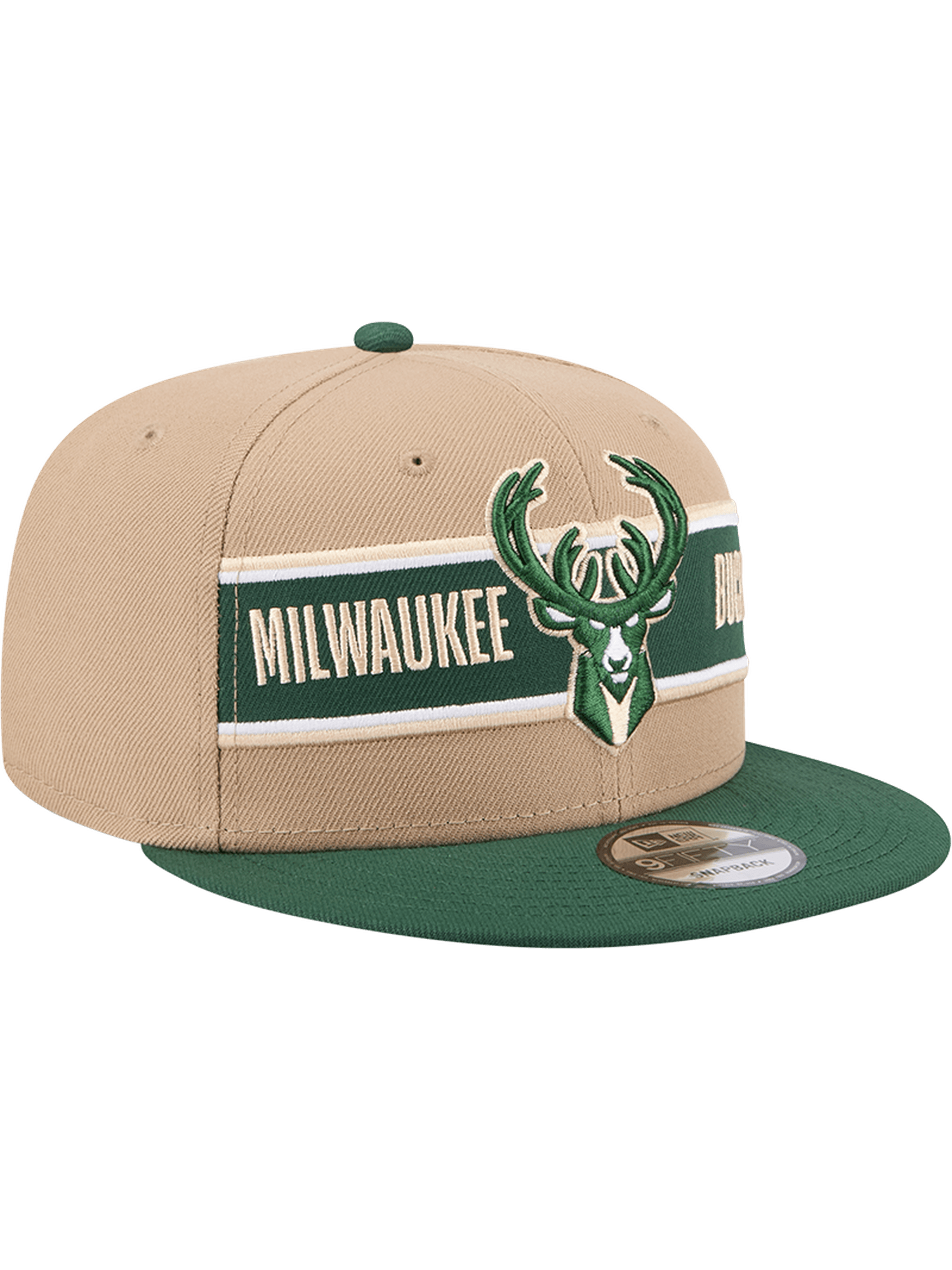 New Era Caps Milwaukee Bucks New Era NBA 24 Draft 9FIFTY Snapback Hat - Tan