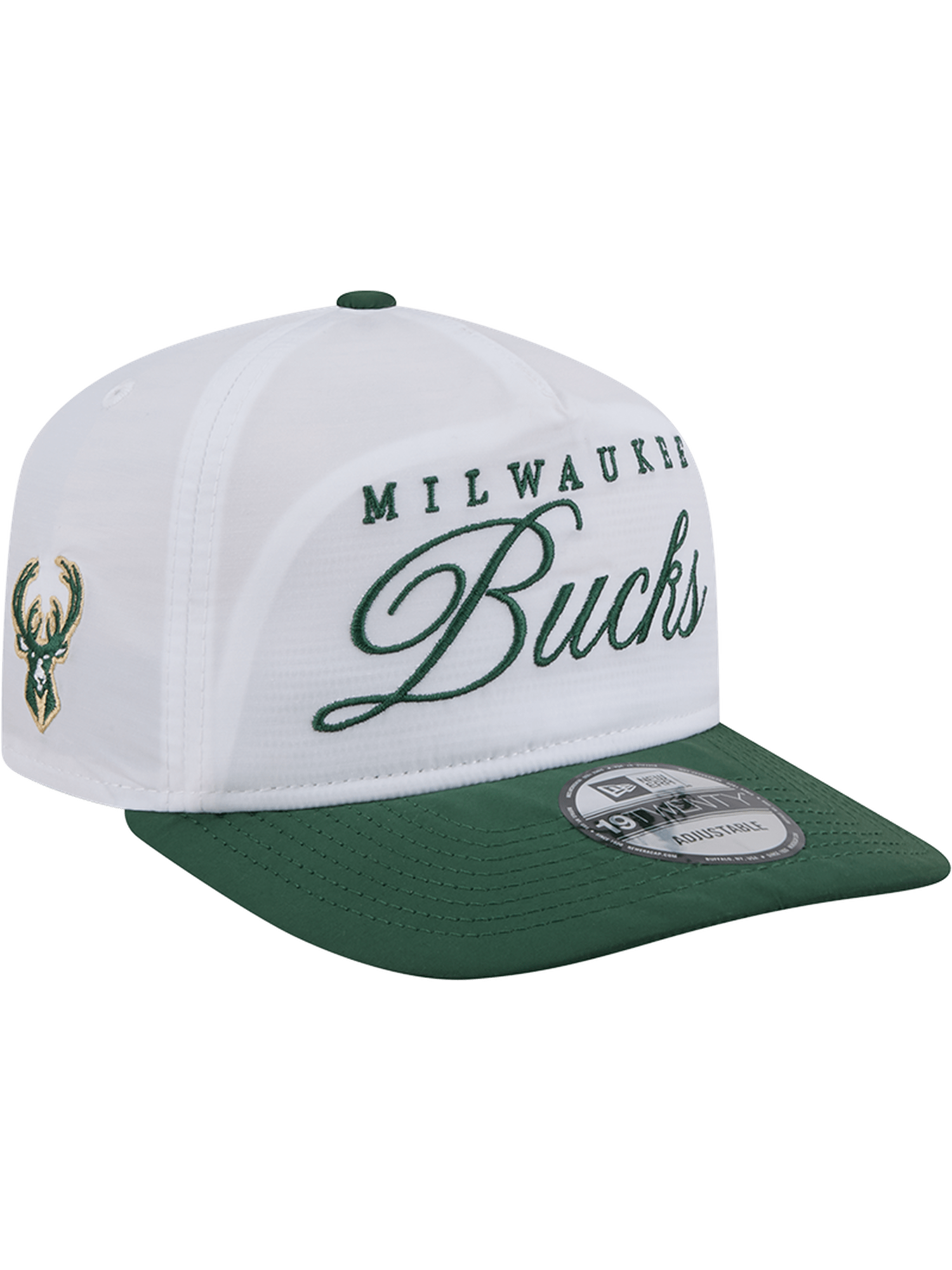 New Era Caps MIlwaukee Bucks New Era NBA 25 Draft 19TWENTY A-Frame Pre-Curved Hat - White