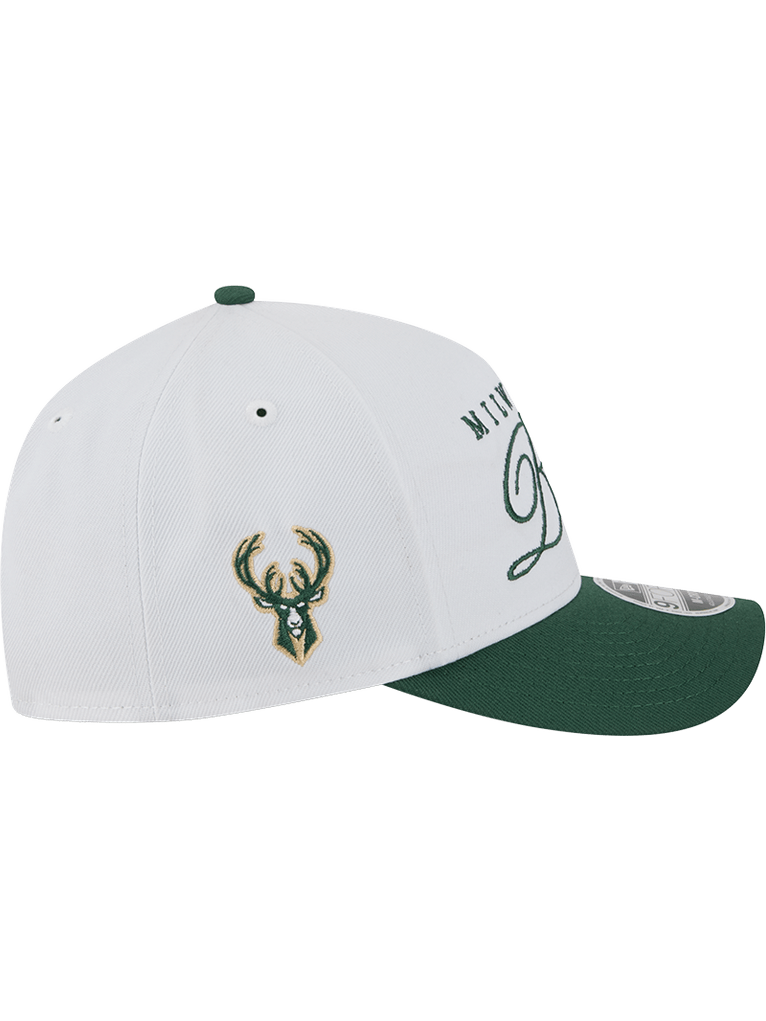 New Era Caps MIlwaukee Bucks New Era NBA 25 Draft 9FORTY M-Crown A-Frame Snapback Hat - White