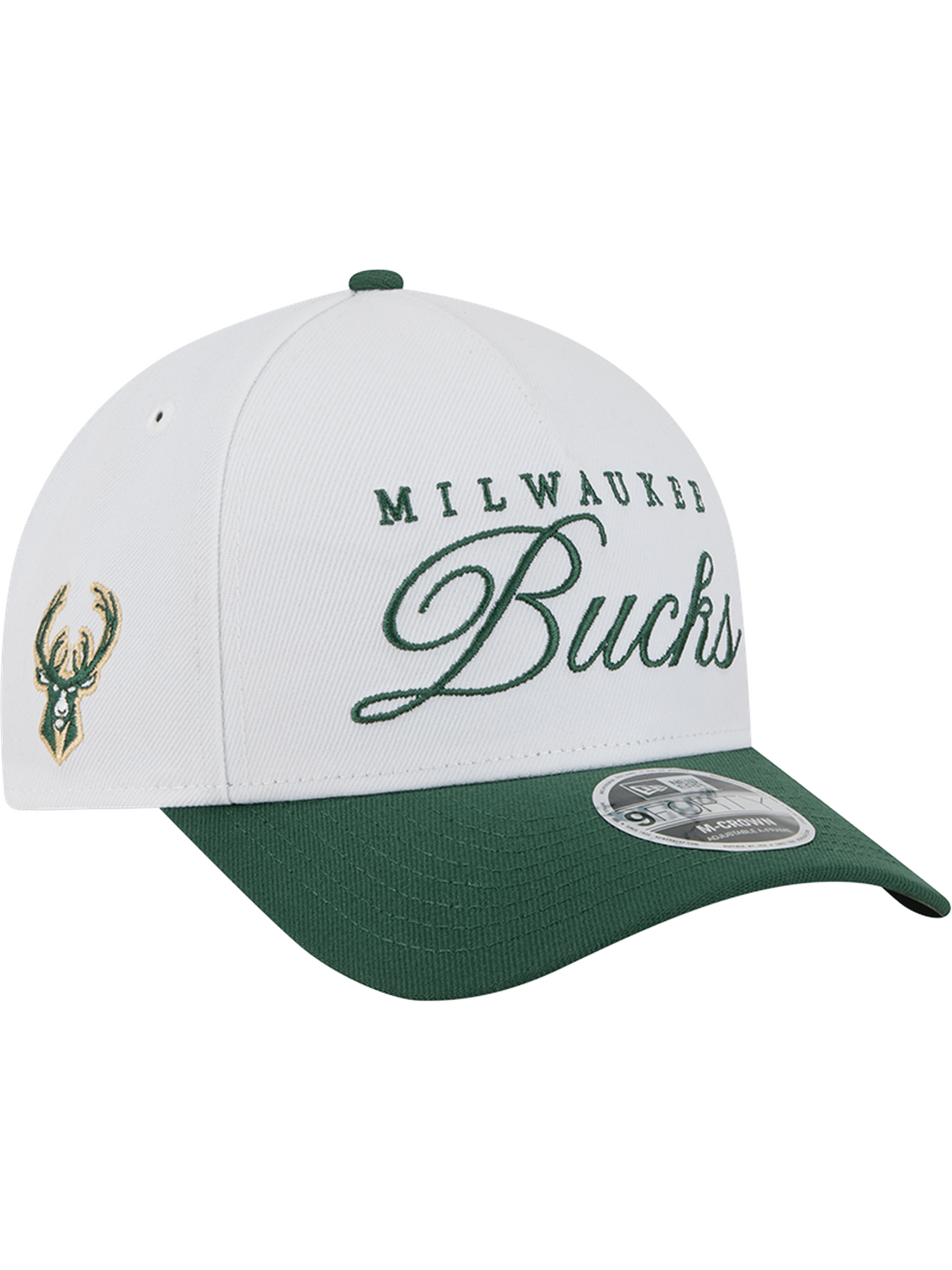 New Era Caps MIlwaukee Bucks New Era NBA 25 Draft 9FORTY M-Crown A-Frame Snapback Hat - White