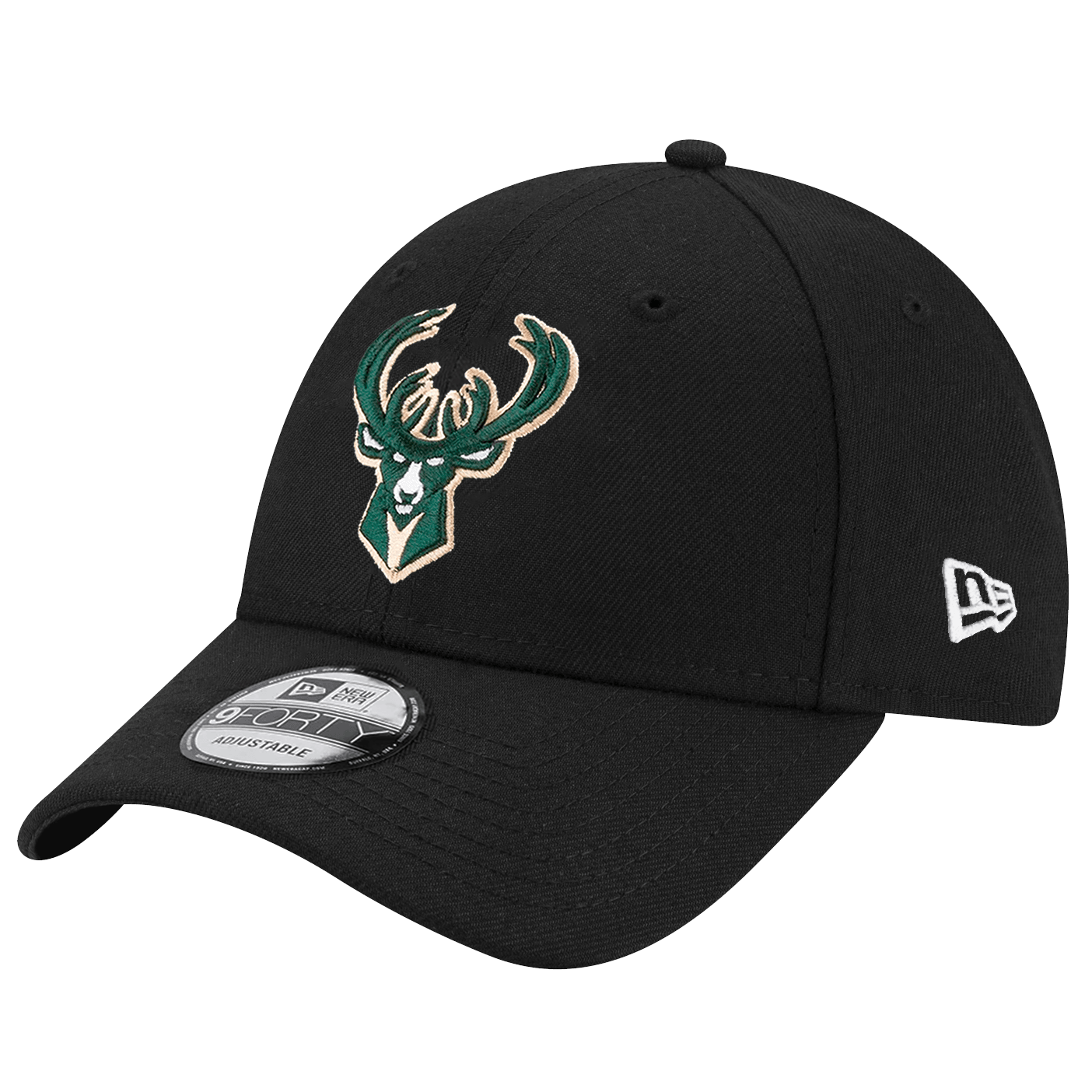 New Era Caps Milwaukee Bucks New Era NBA Team 9FORTY Snapback Hat - Black