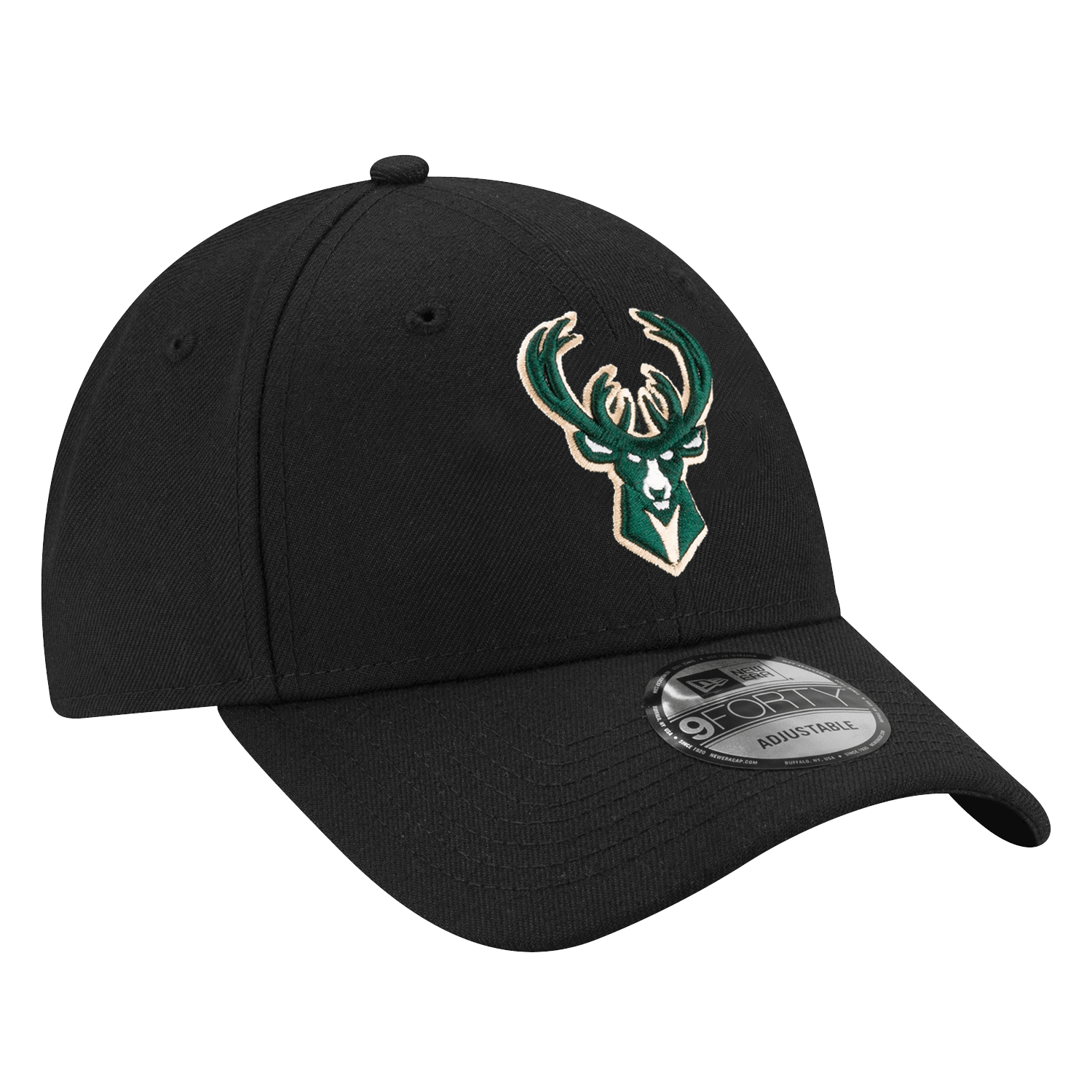 New Era Caps Milwaukee Bucks New Era NBA Team 9FORTY Snapback Hat - Black