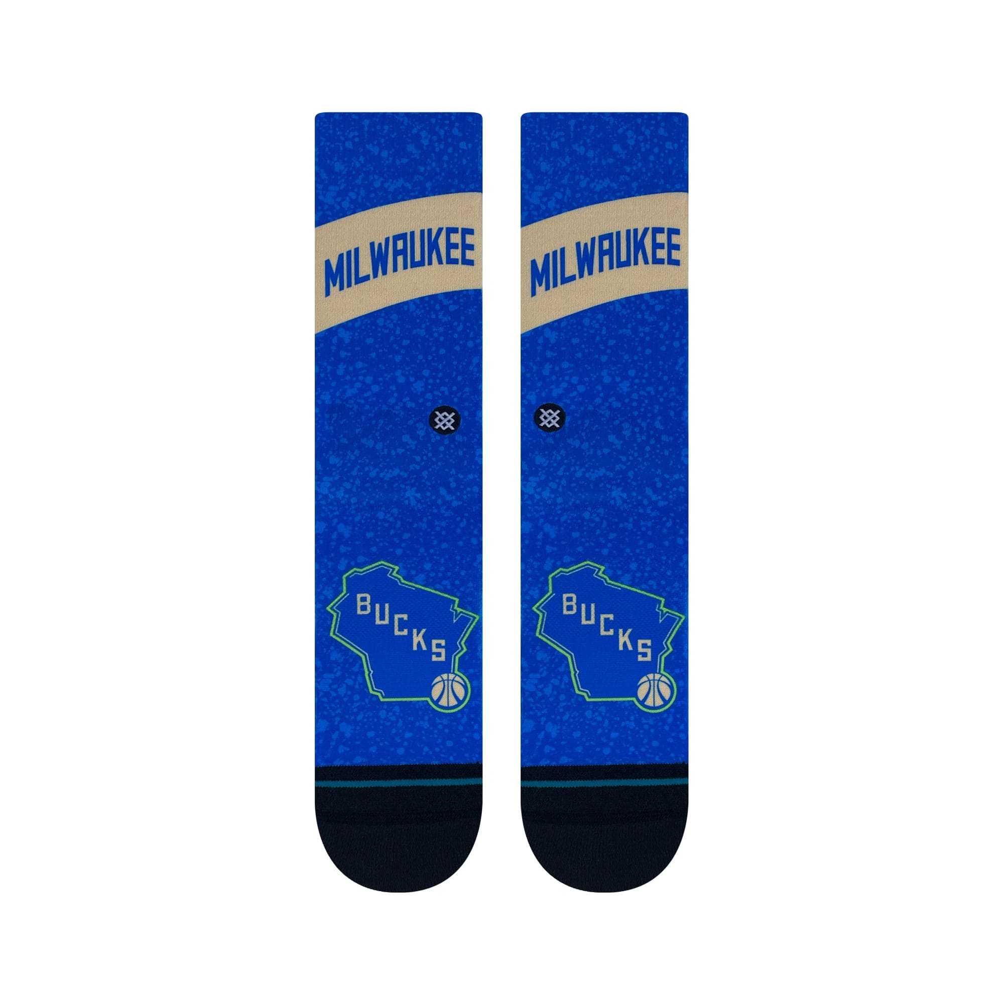 Stance Socks Large (9-12 US) Milwaukee Bucks Stance NBA 24 City Edition Crew Socks