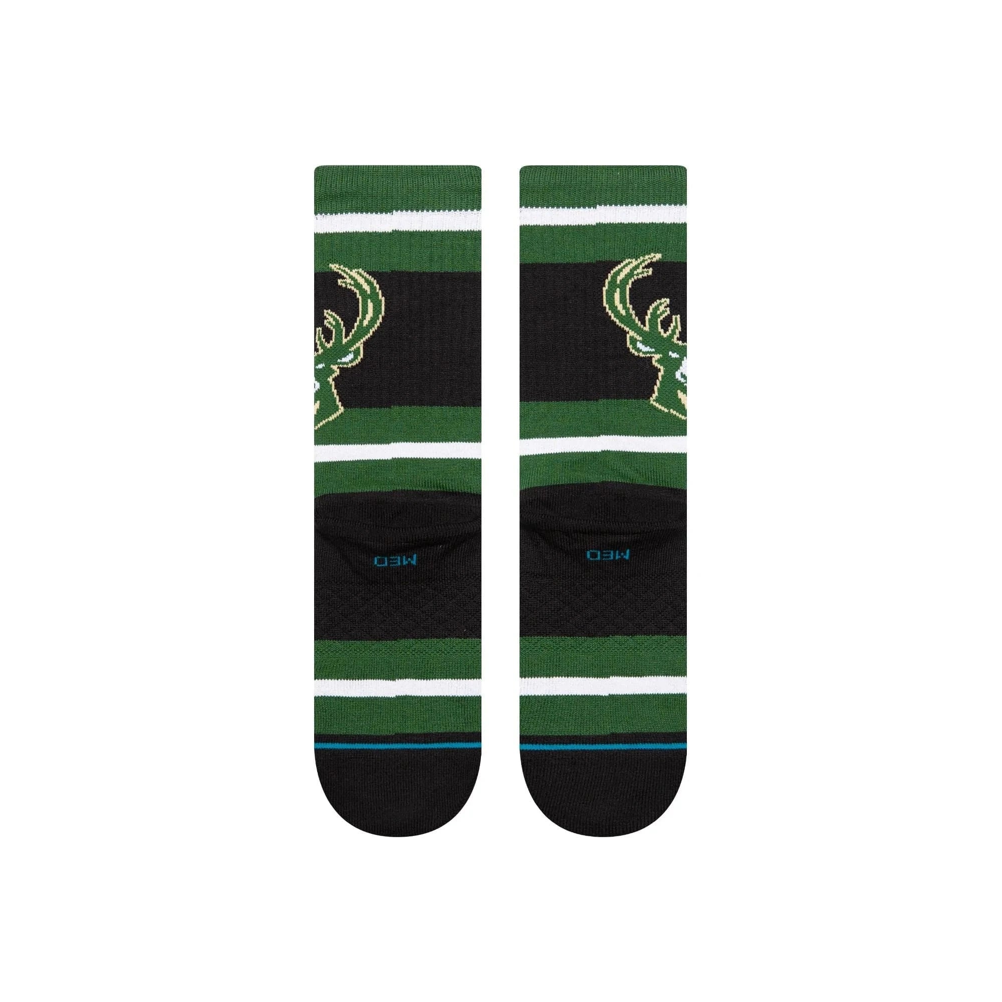 Stance Socks Large (9-12 US) Milwaukee Bucks Stance NBA Team Prep Crew Socks