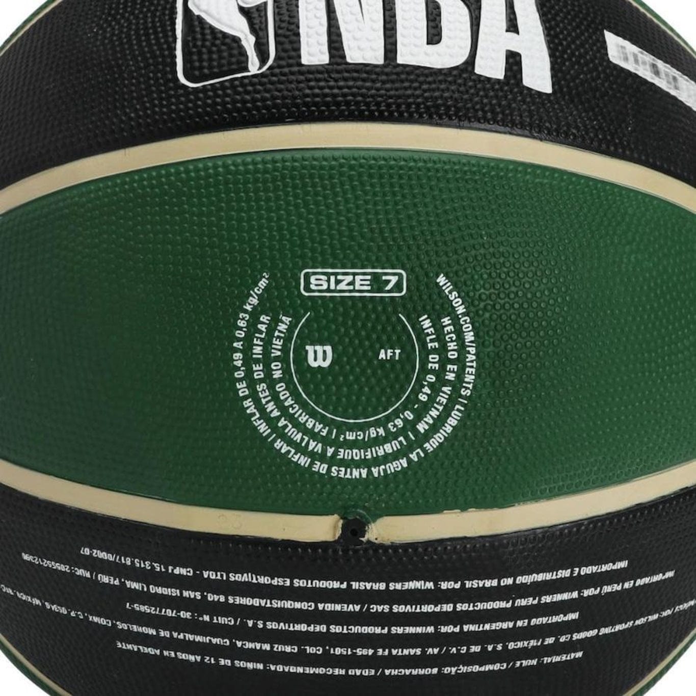 Wilson Sporting Goods Balls Milwaukee Bucks Wilson NBA Team Tribute Full Size Outdoor Basketball