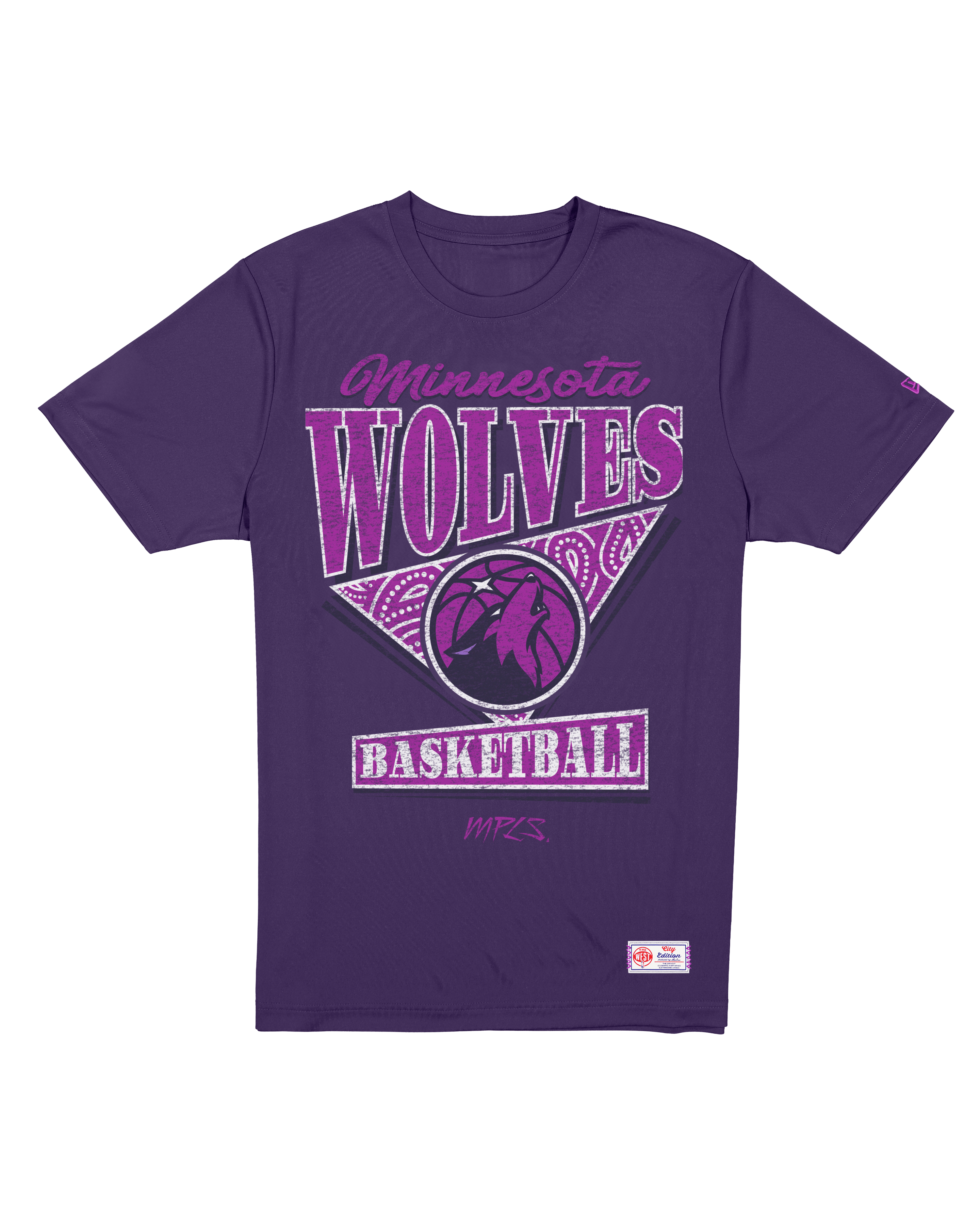 New Era T-Shirts MInnesota Timberwolves New Era NBA 25-26 City Edition Distressed T-Shirt