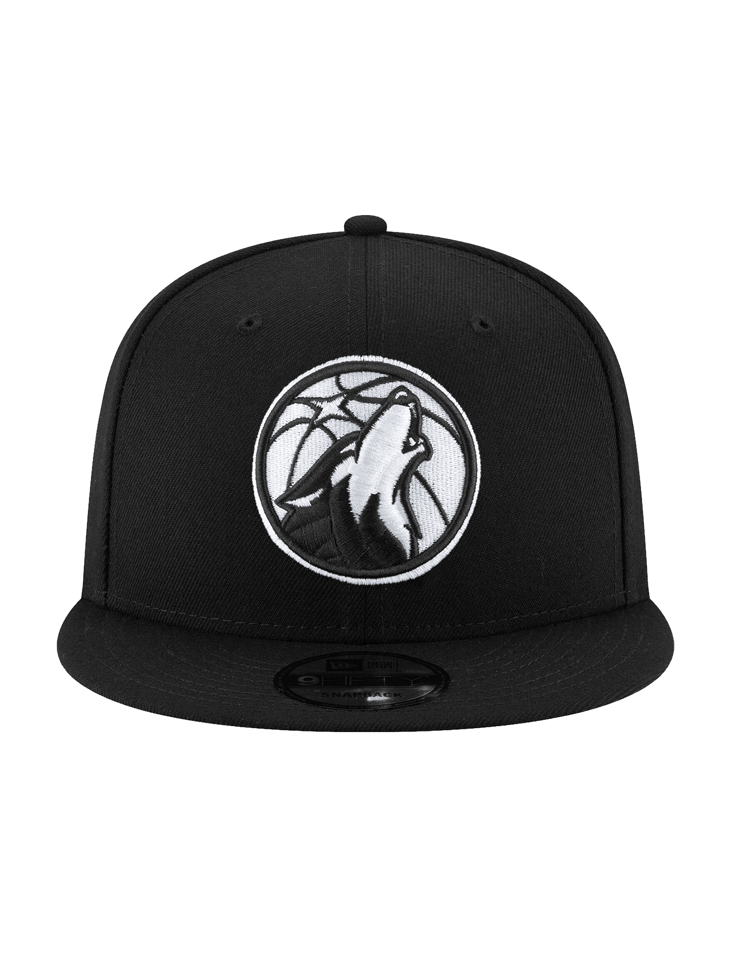 New Era Caps Minnesota Timberwolves New Era NBA Black White 9FIFTY Snapback Hat - Black