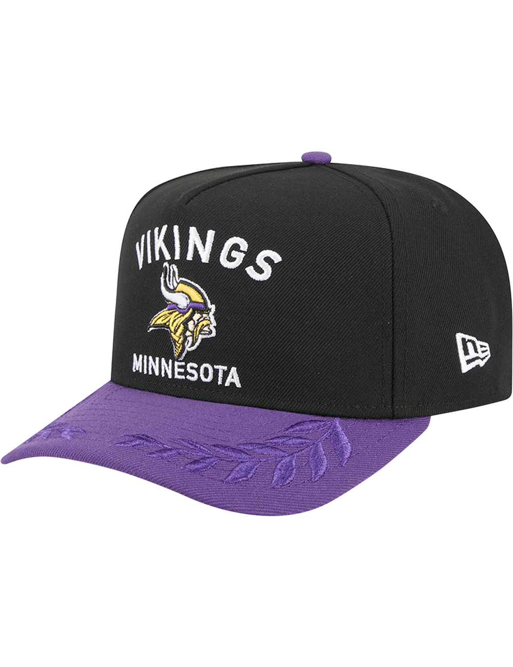 New Era Caps Minnesota Vikings New Era NFL 25 Draft Pre-Curved 9FIFTY A-Frame Snapback Hat - Black