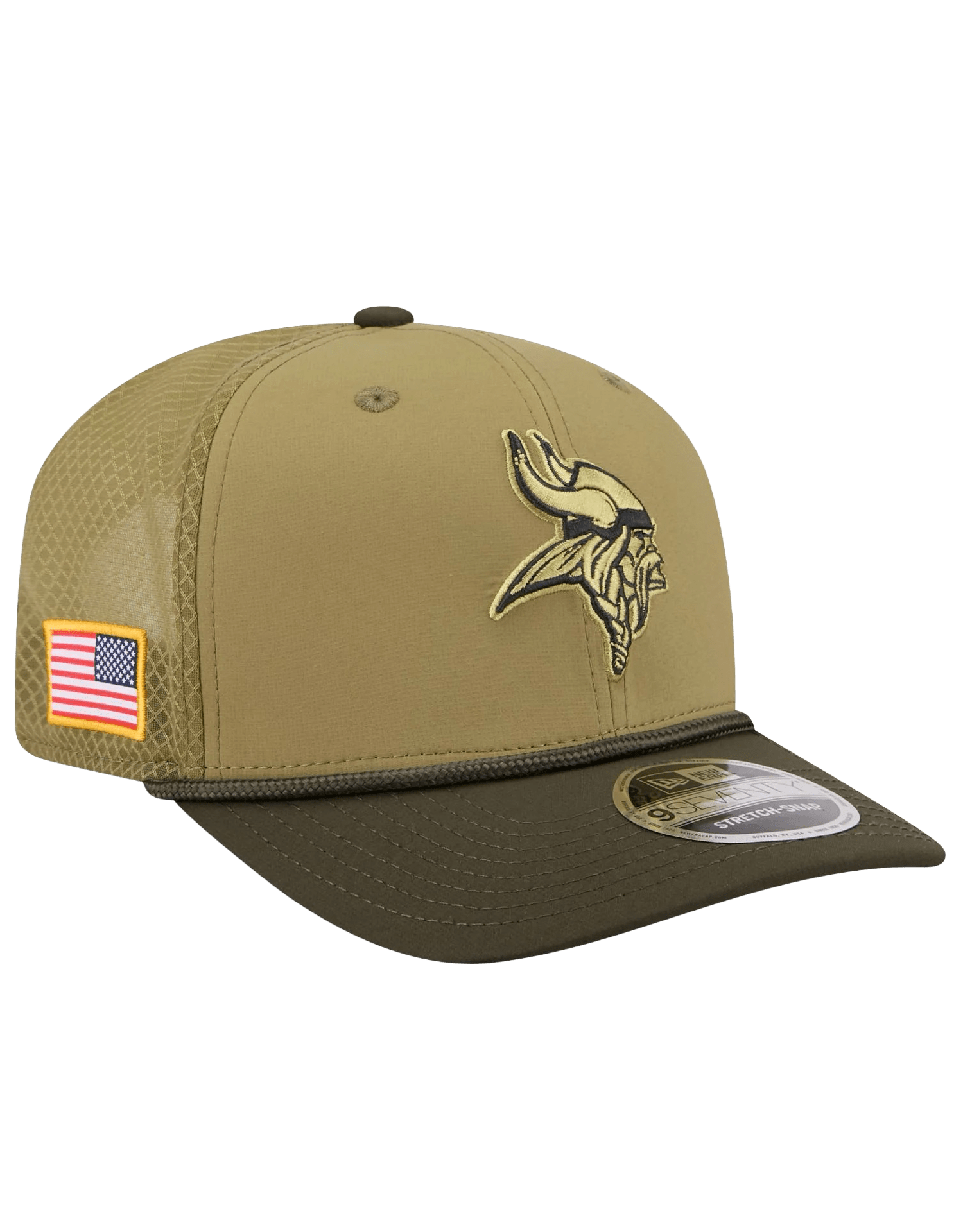 New Era Caps Minnesota Vikings New Era NFL 25 Salute To Service 9SEVENTY Stretch-Snapback Hat