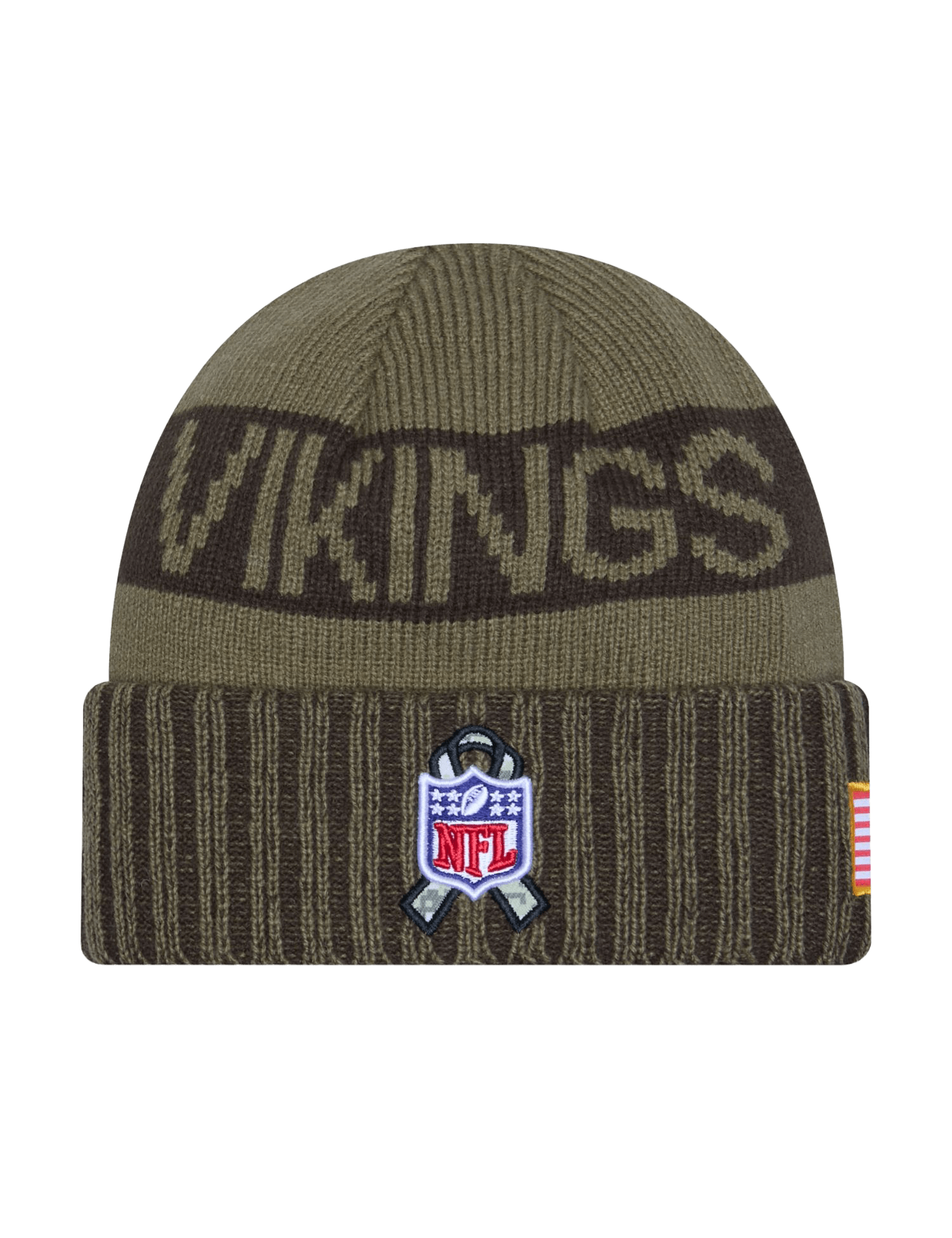 New Era Beanies Minnesota Vikings New Era NFL 25 Salute To Service Knit Beanie