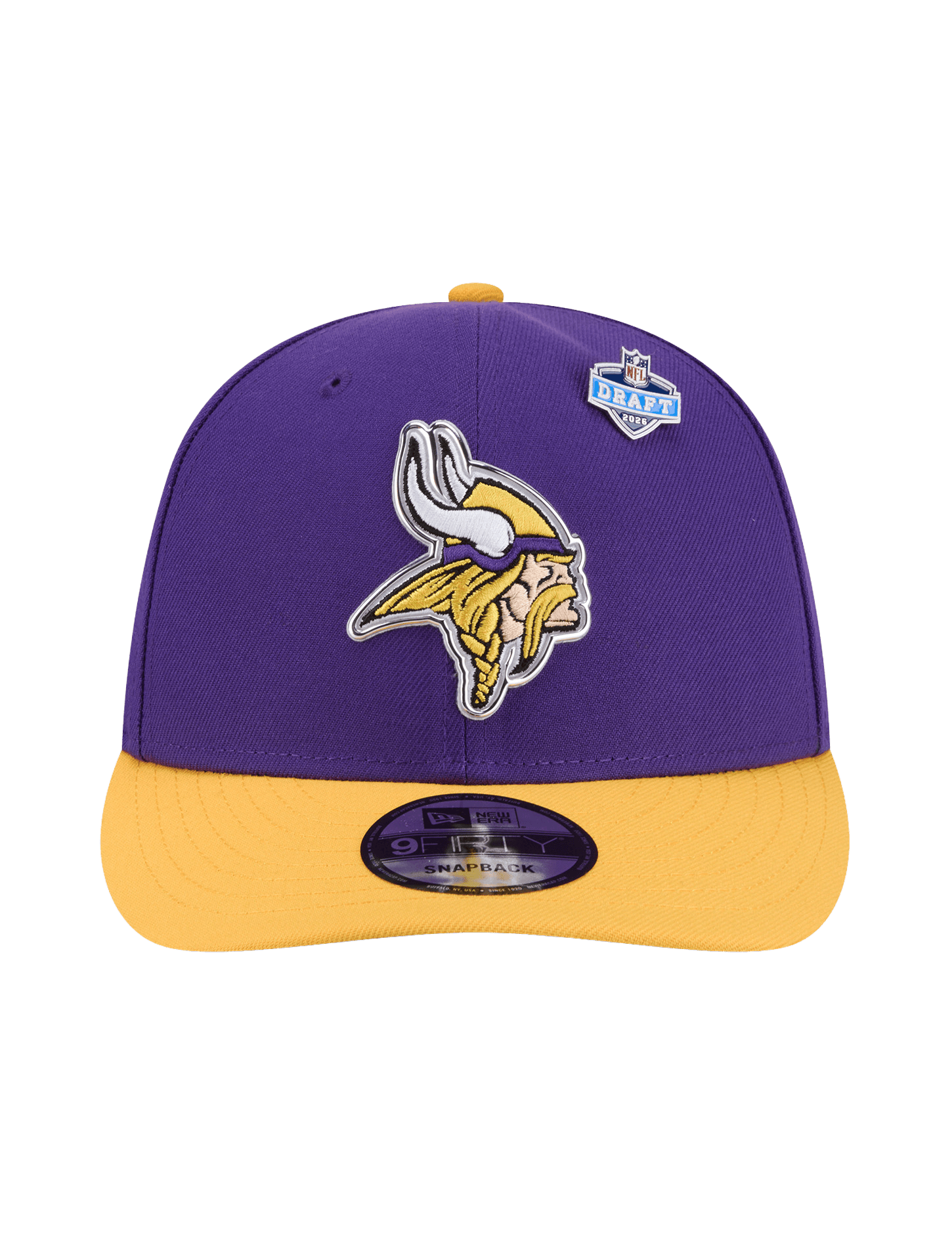 New Era Caps OSFM Minnesota Vikings New Era NFL Draft 26 9FIFTY Pre-Curved Snapback Hat