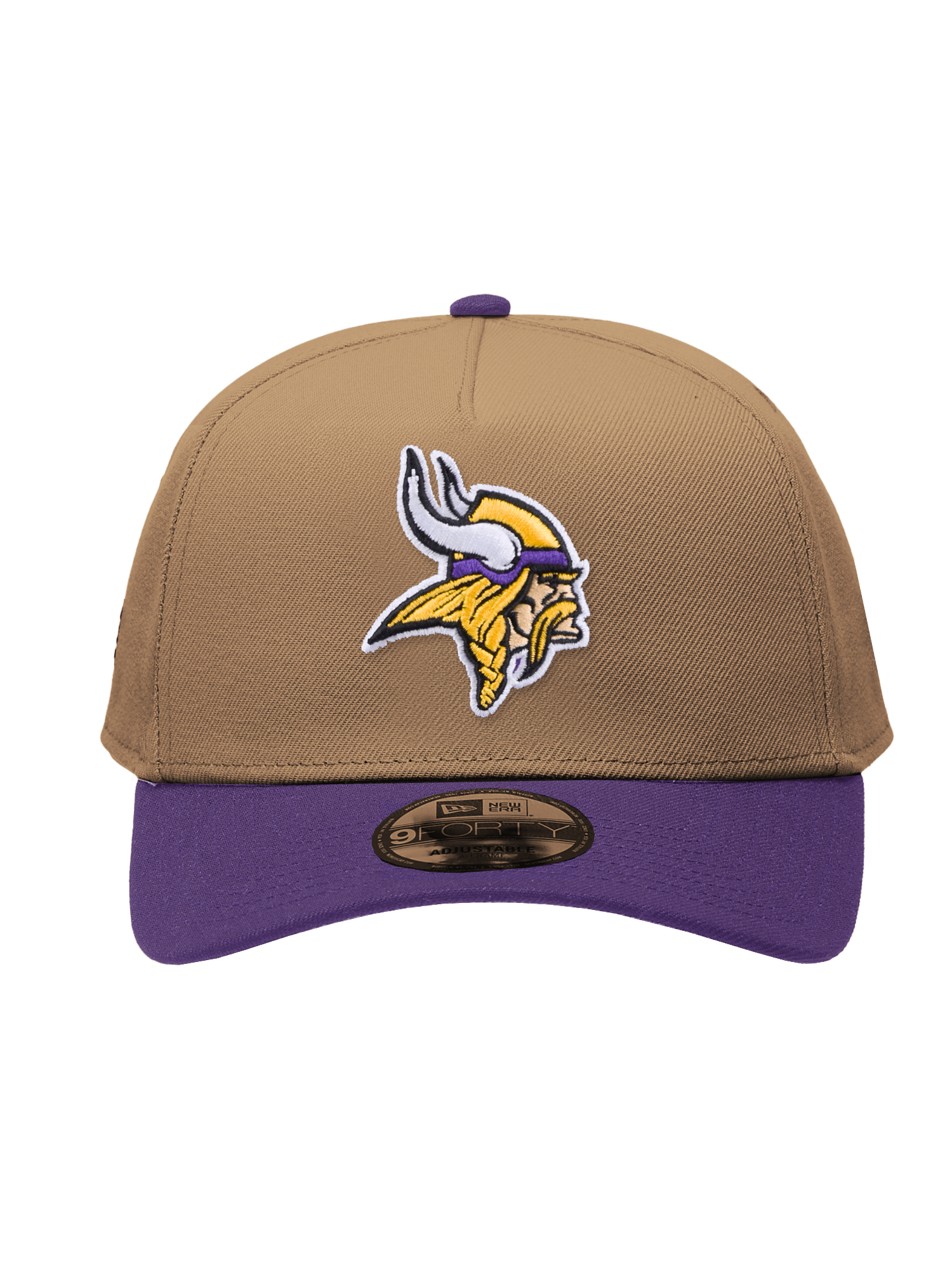 New Era Caps Minnesota Vikings New Era NFL Team 2T 9FORTY A-Frame Snapback Hat - Khaki