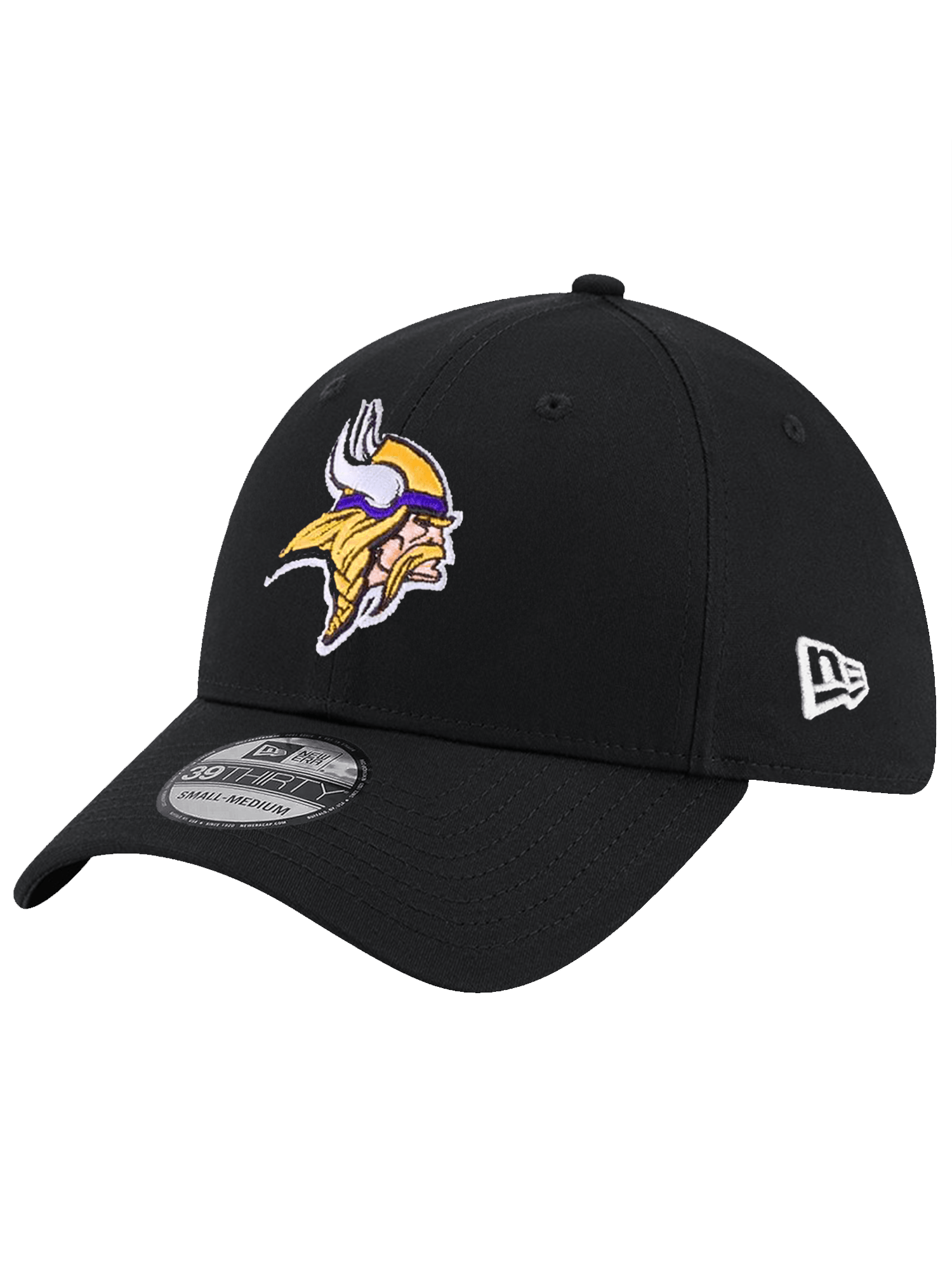 New Era Caps Minnesota Vikings New Era NFL Team 39THIRTY Stretch-Fit Hat - Black