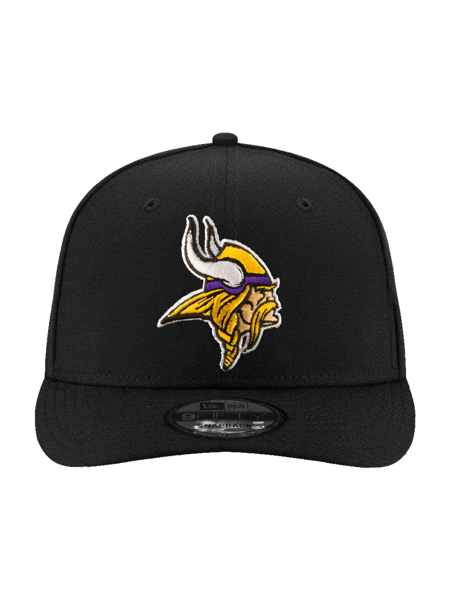 New Era Caps Minnesota Vikings New Era NFL Team 9FIFTY Pre-Curved Snapback Hat - Black