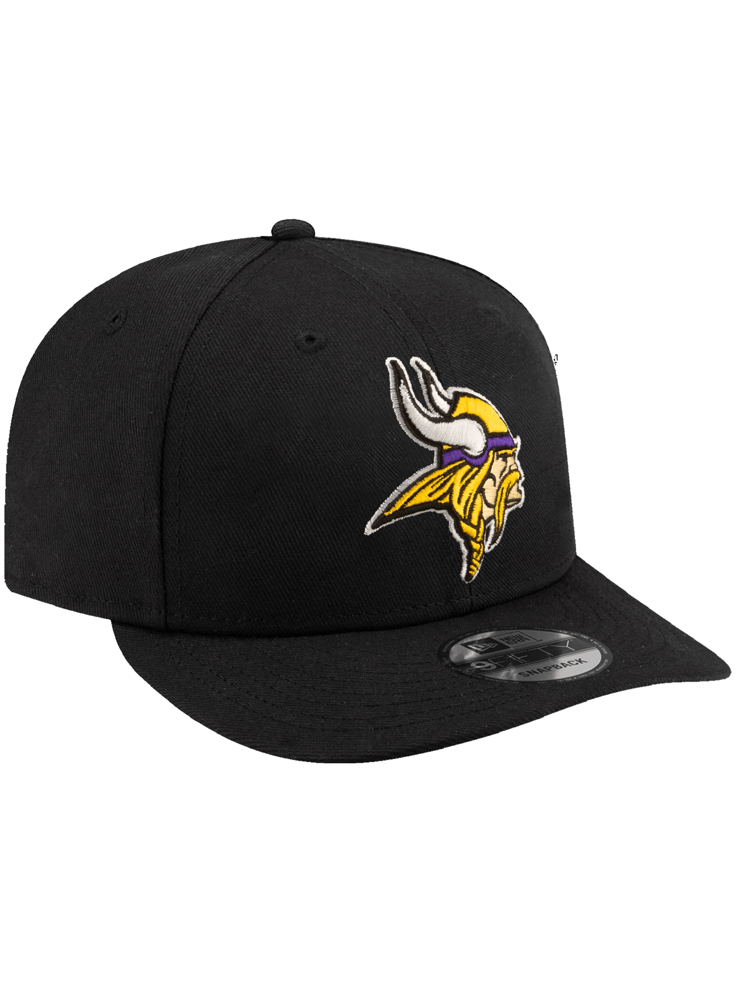New Era Caps Minnesota Vikings New Era NFL Team 9FIFTY Pre-Curved Snapback Hat - Black