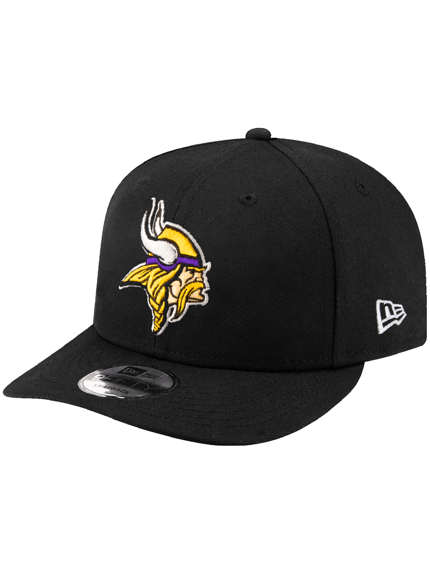 New Era Caps Minnesota Vikings New Era NFL Team 9FIFTY Pre-Curved Snapback Hat - Black