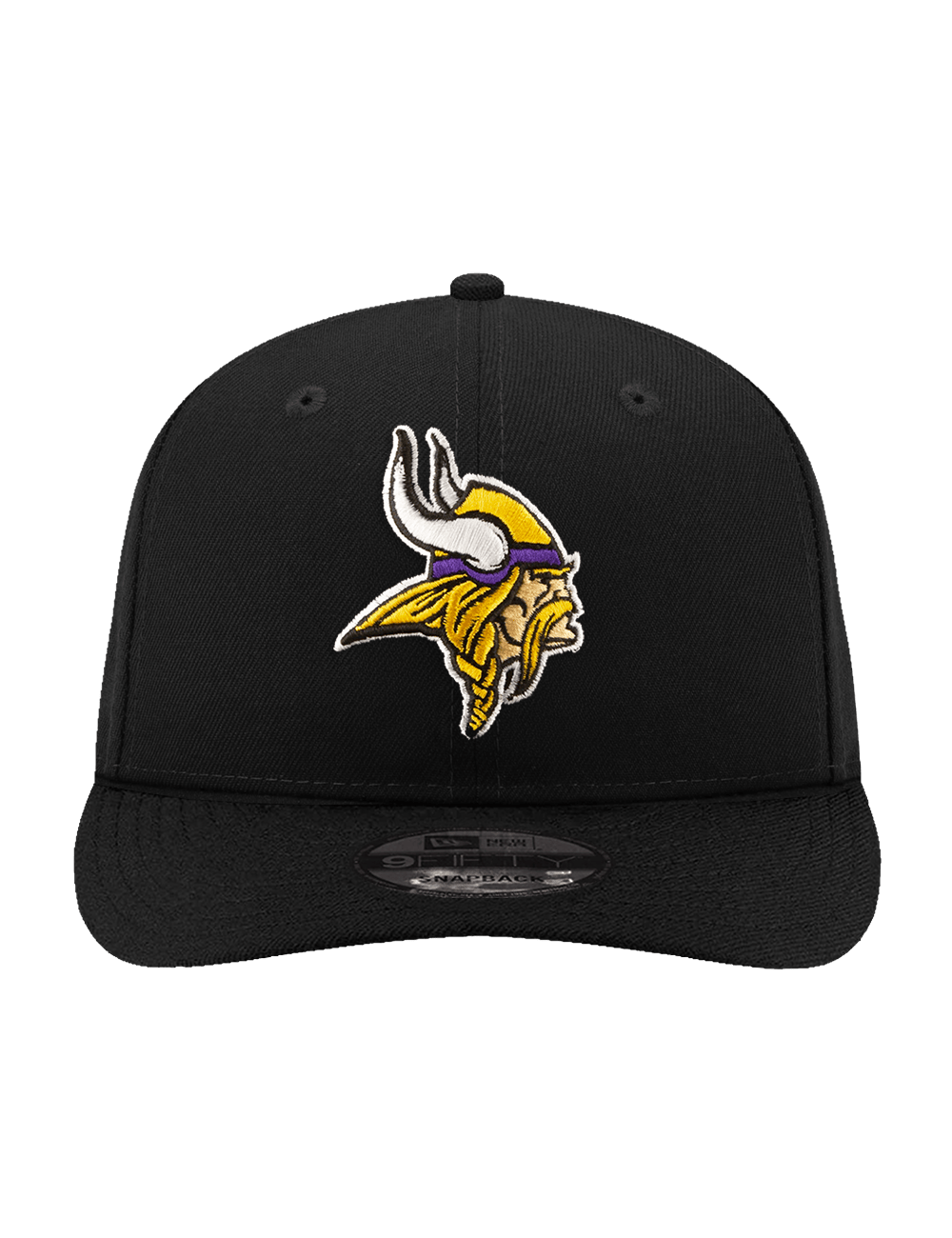 New Era Caps Minnesota Vikings New Era NFL Team 9FIFTY Pre-Curved Snapback Hat - Black