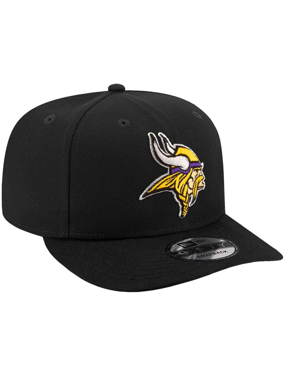 New Era Caps Minnesota Vikings New Era NFL Team 9FIFTY Pre-Curved Snapback Hat - Black