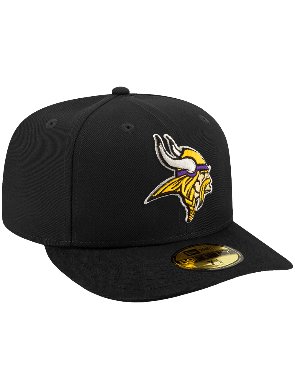 New Era Caps Minnesota Vikings New Era NFL Team Pre-Curved 59FIFTY Fitted Hat - Black