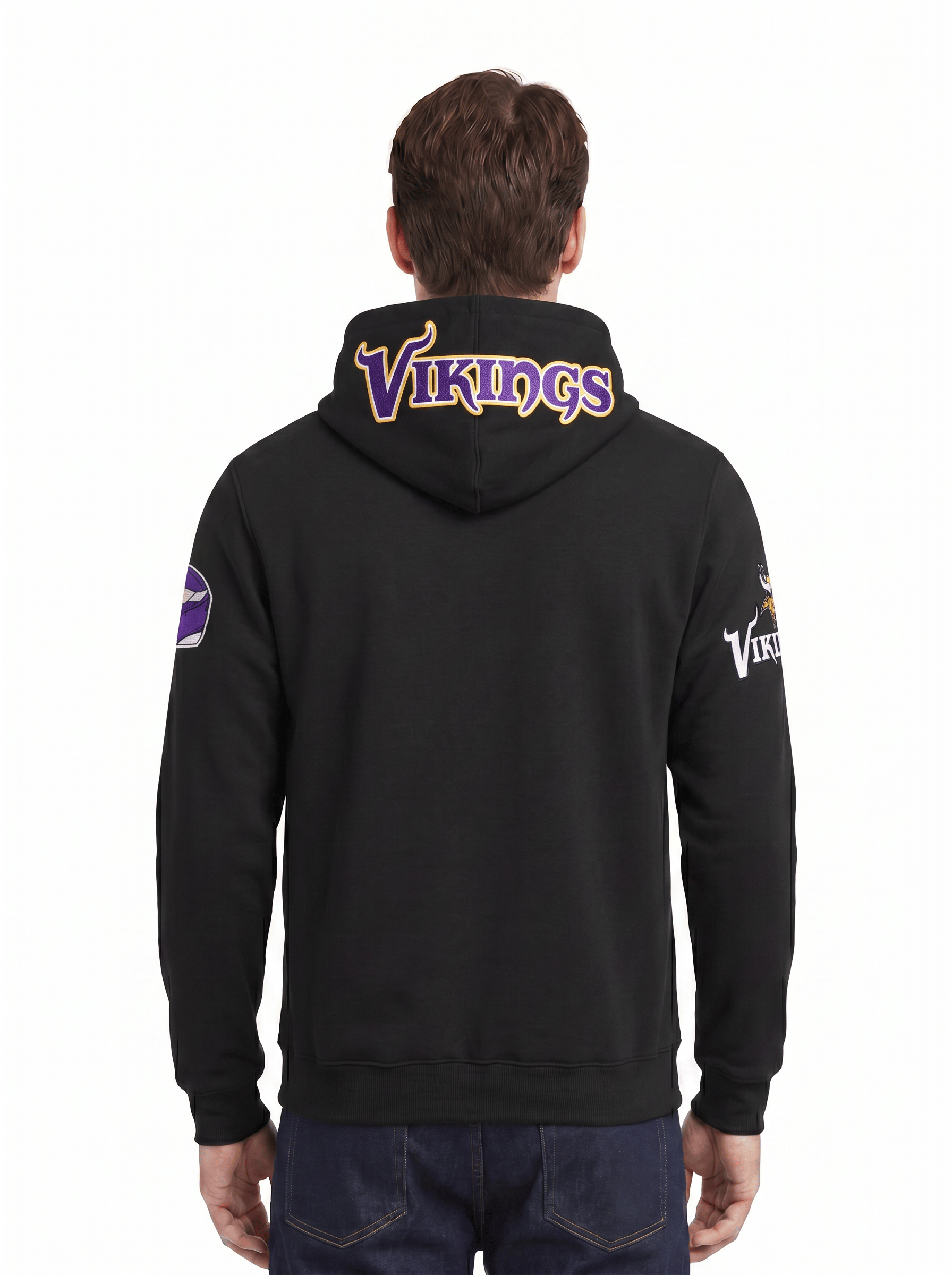 Pro Standard Jumpers Minnesota Vikings Pro Standard NFL Team Chenille Flex Hoodie Jumper - Black