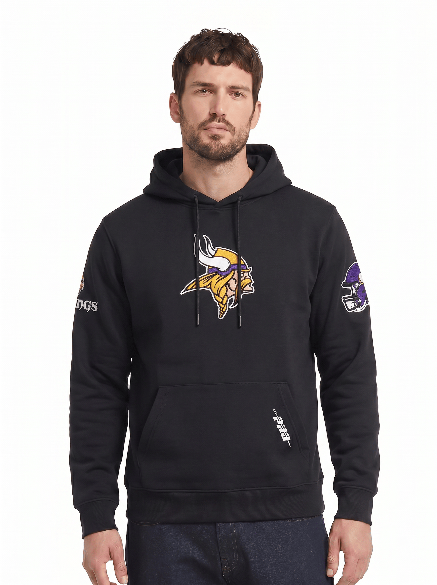 Pro Standard Jumpers Minnesota Vikings Pro Standard NFL Team Chenille Flex Hoodie Jumper - Black