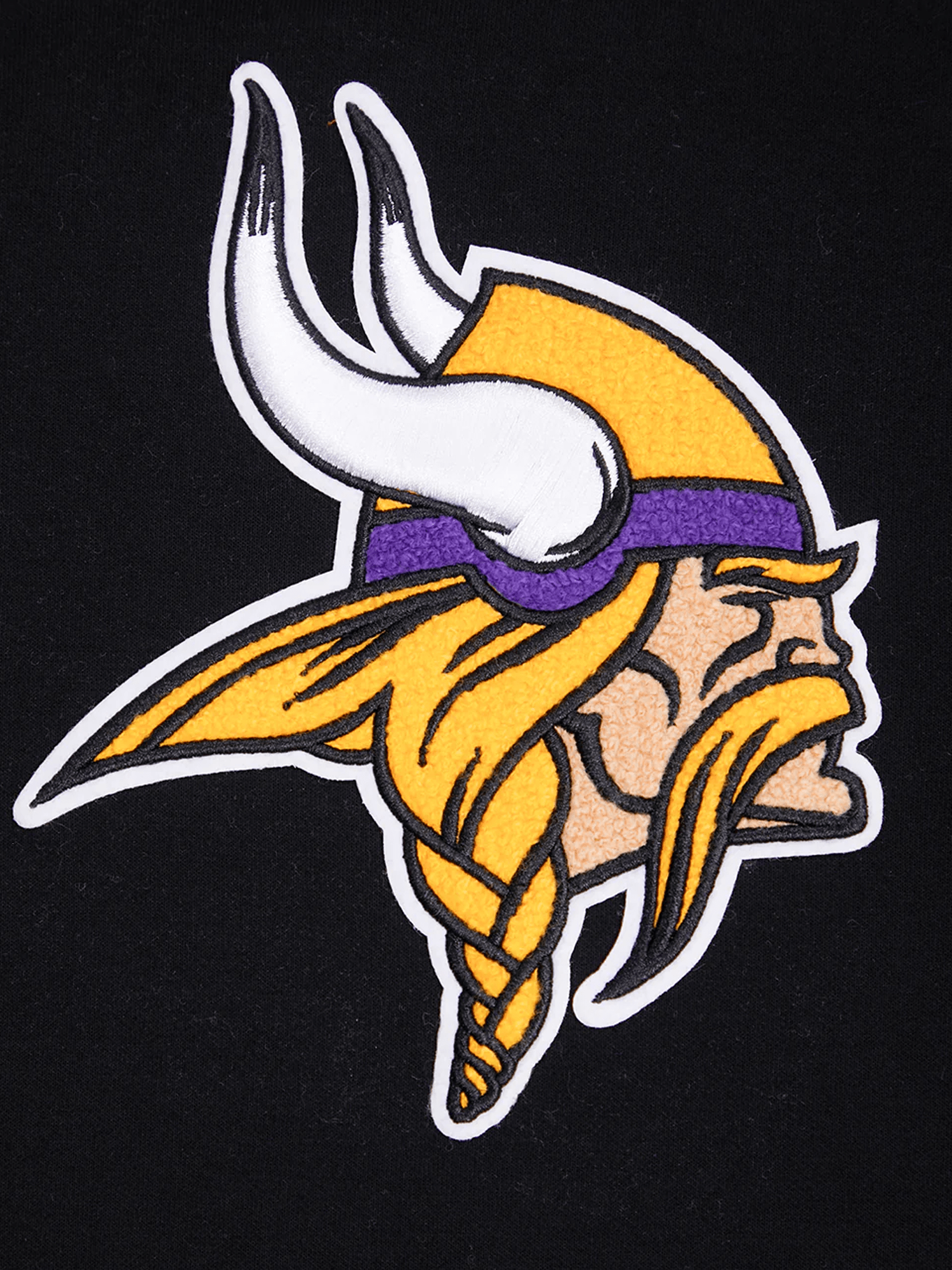 Pro Standard Jumpers Minnesota Vikings Pro Standard NFL Team Chenille Hoodie Jumper - Black