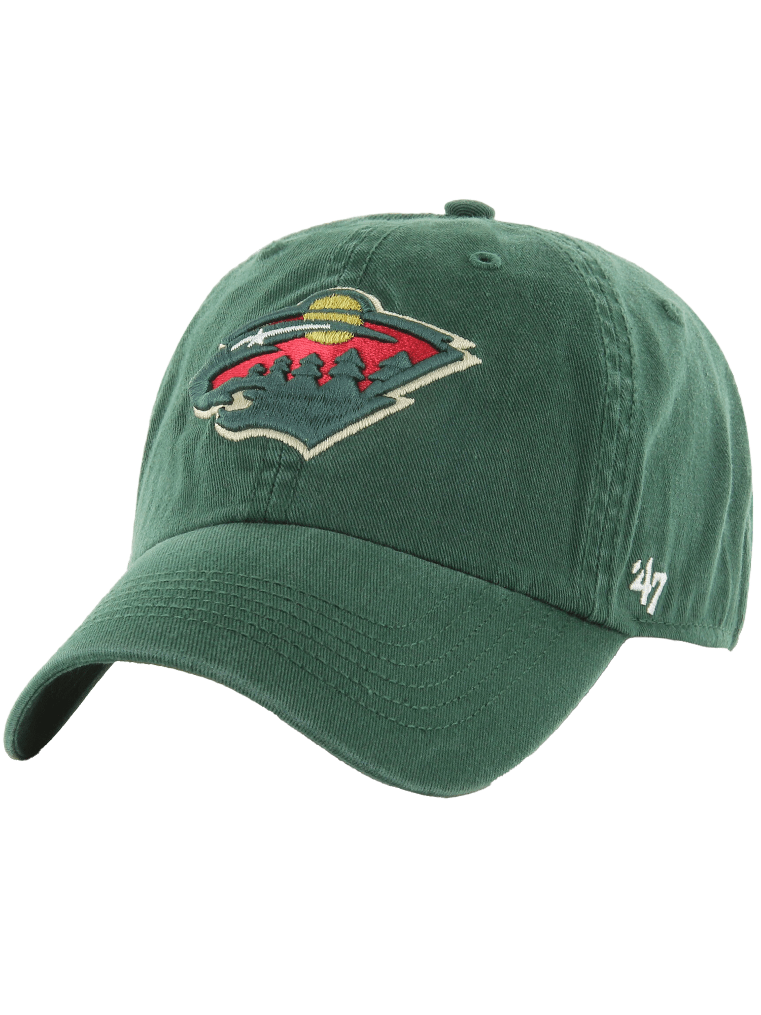 47 Brand Caps Minnesota Wild '47 NHL Team Clean Up Strapback Hat - Green