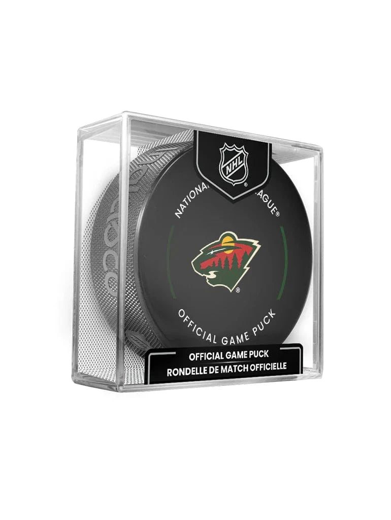 Inglasco Pucks Minnesota Wild Inglasco NHL 24-25 Official Game Puck In Cube