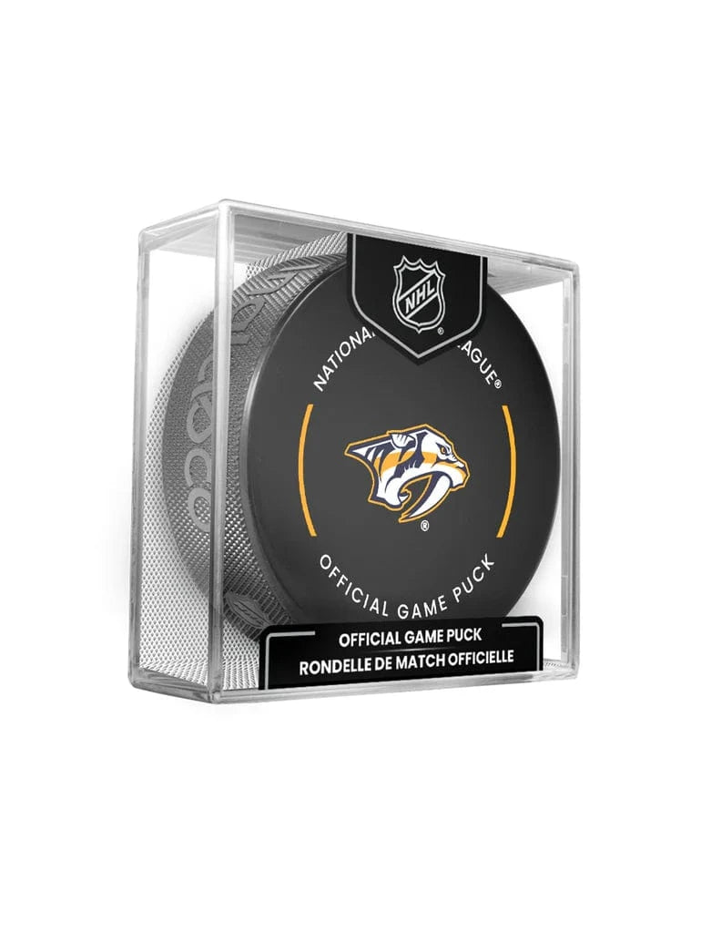 Inglasco Pucks Nashville Predators Inglasco NHL 24-25 Official Game Puck In Cube