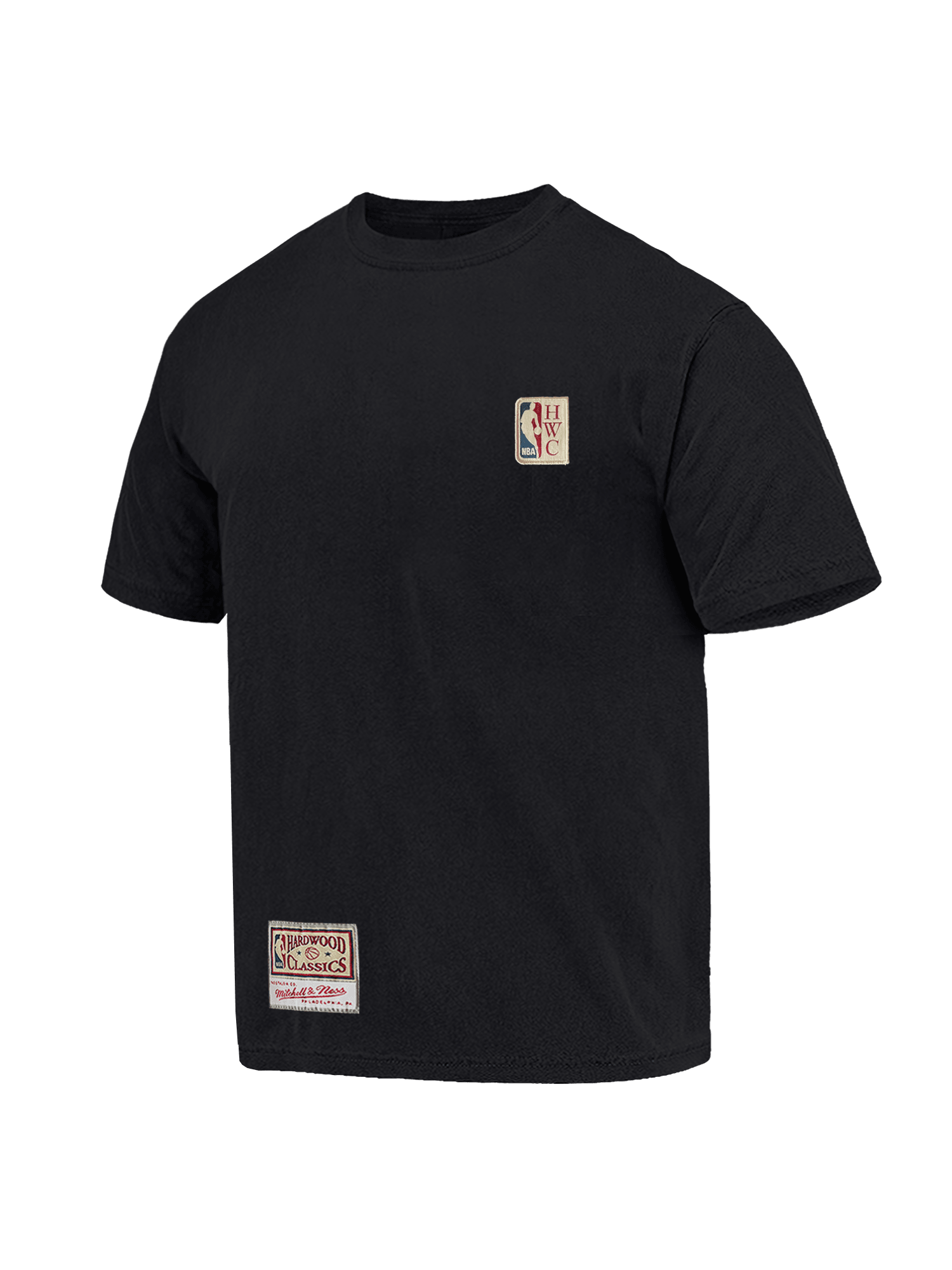 Mitchell And Ness T-Shirts NBA HWC Mitchell & Ness Multi Logo Vintage T-Shirt - Faded Black