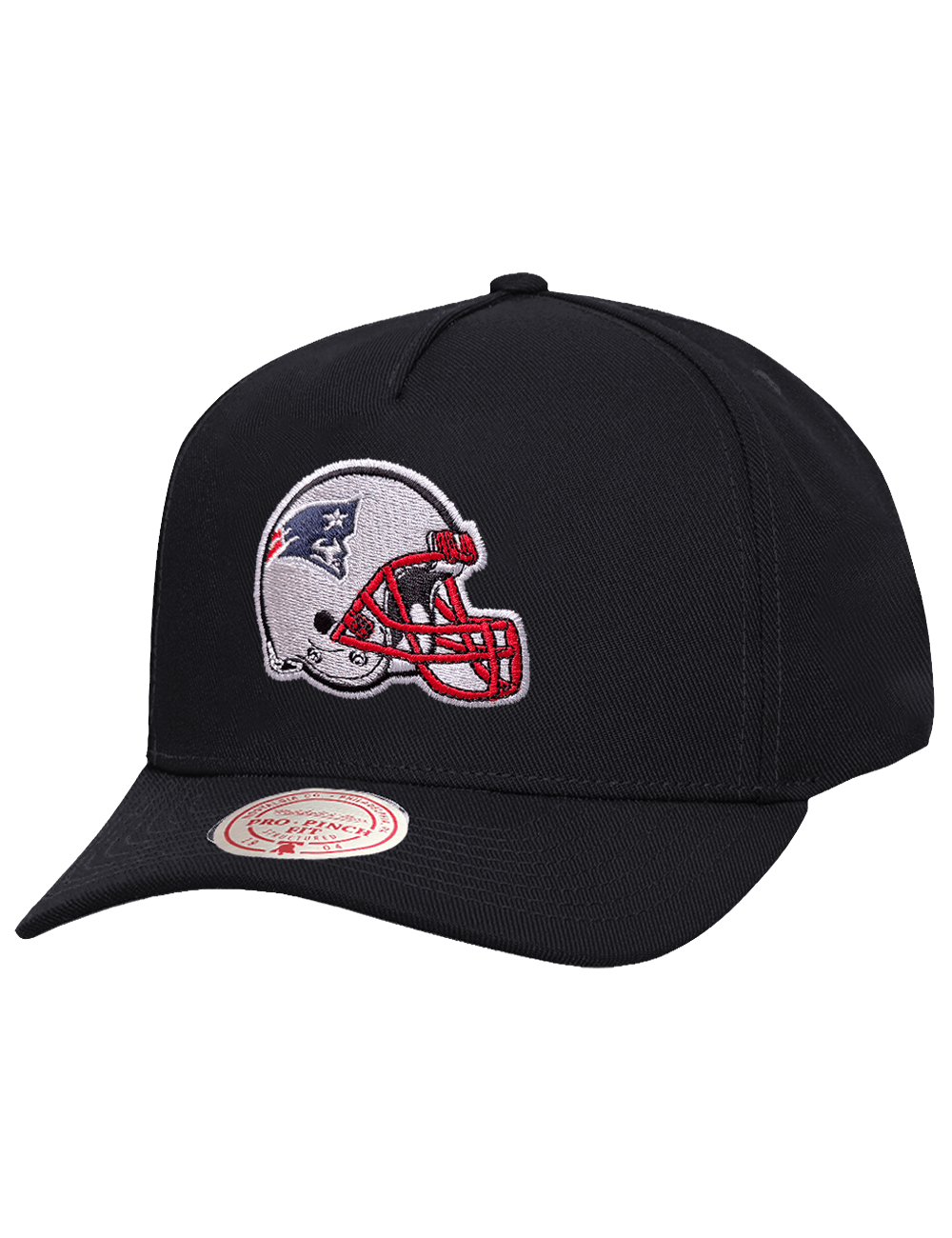 Mitchell And Ness Caps OSFM New England Patriots Mitchell & Ness NFL Throwback Pro Pinch Snapback Hat - Black