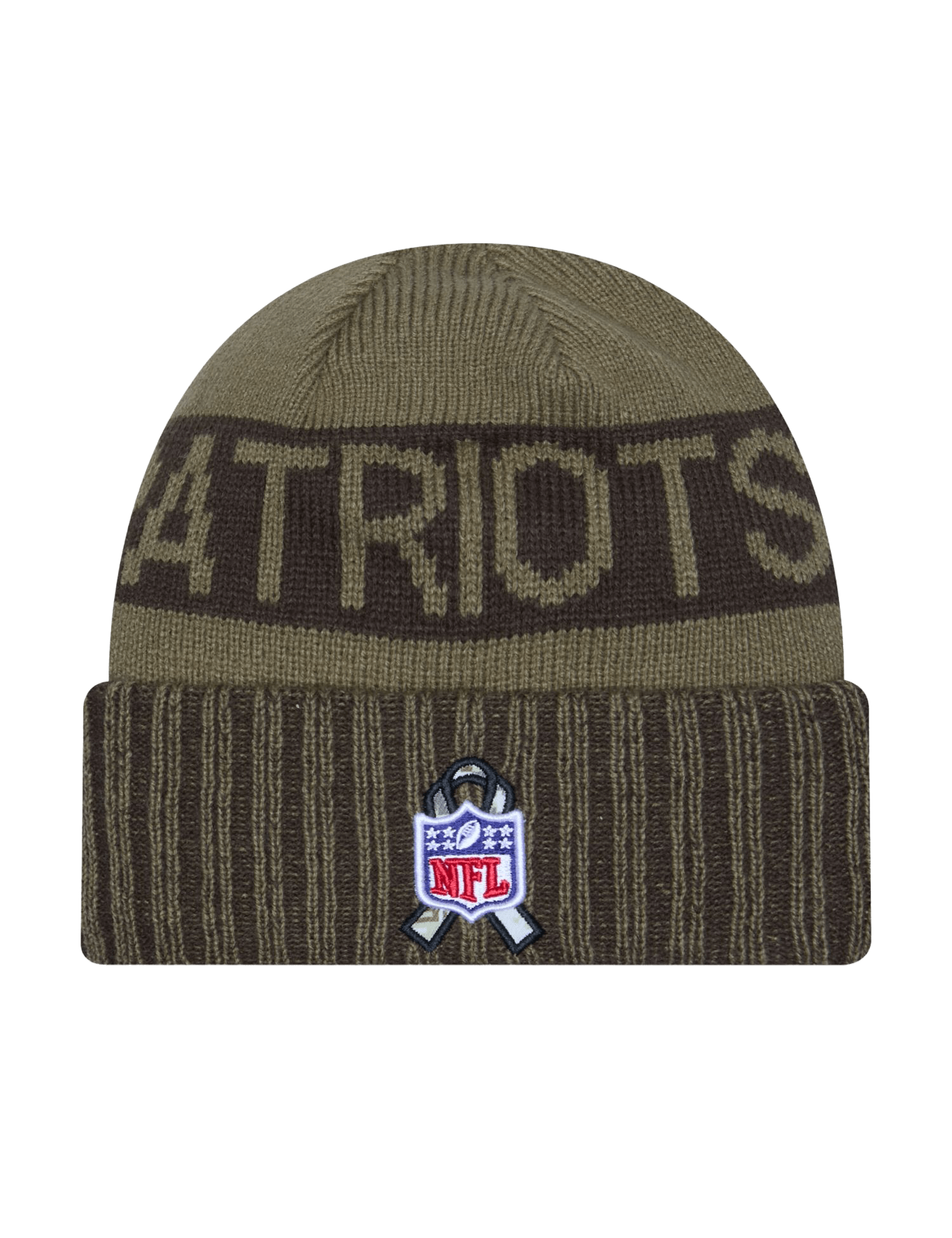 New Era Beanies New England Patriots New Era NFL 25 Salute To Service Knit Beanie