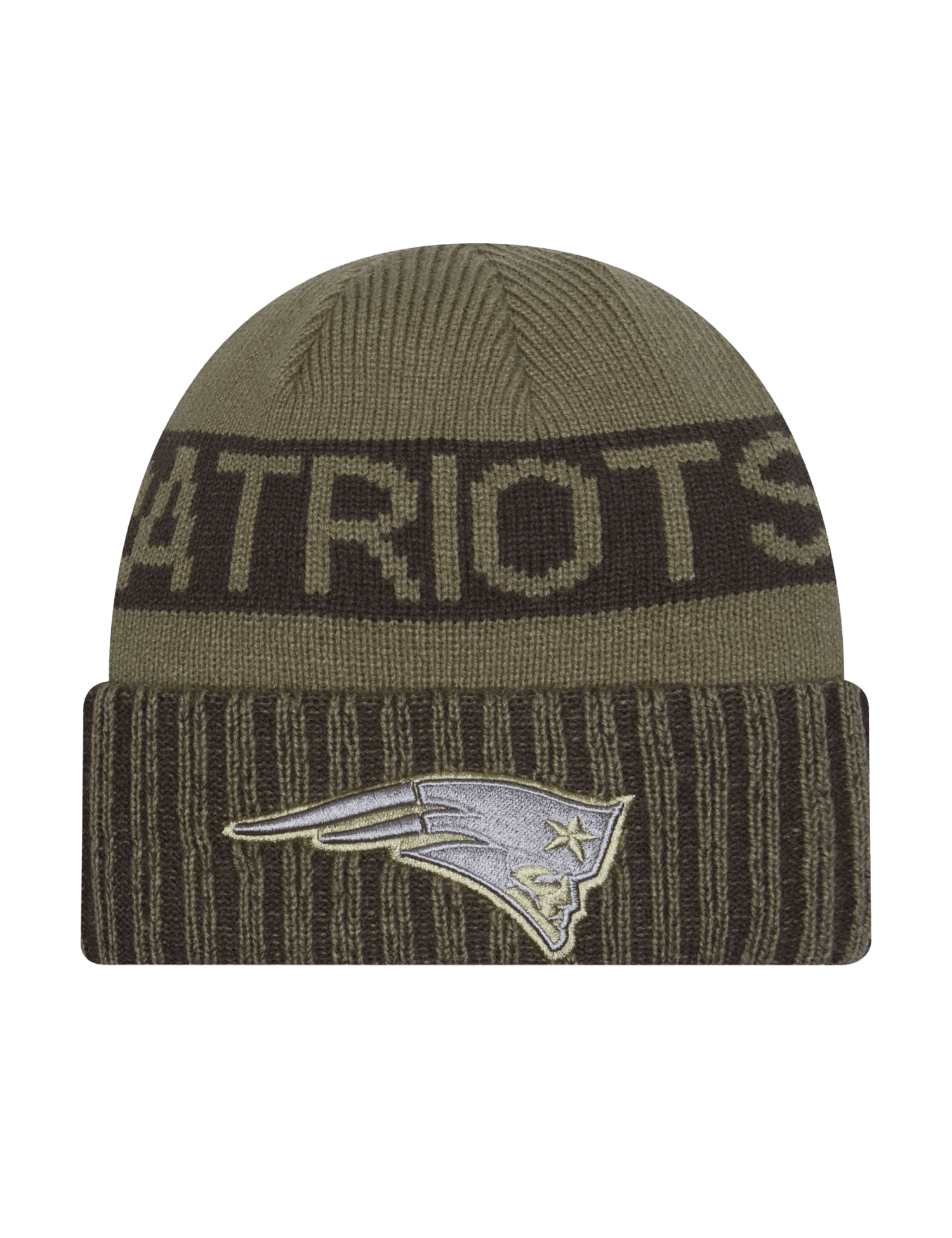 New Era Beanies New England Patriots New Era NFL 25 Salute To Service Knit Beanie
