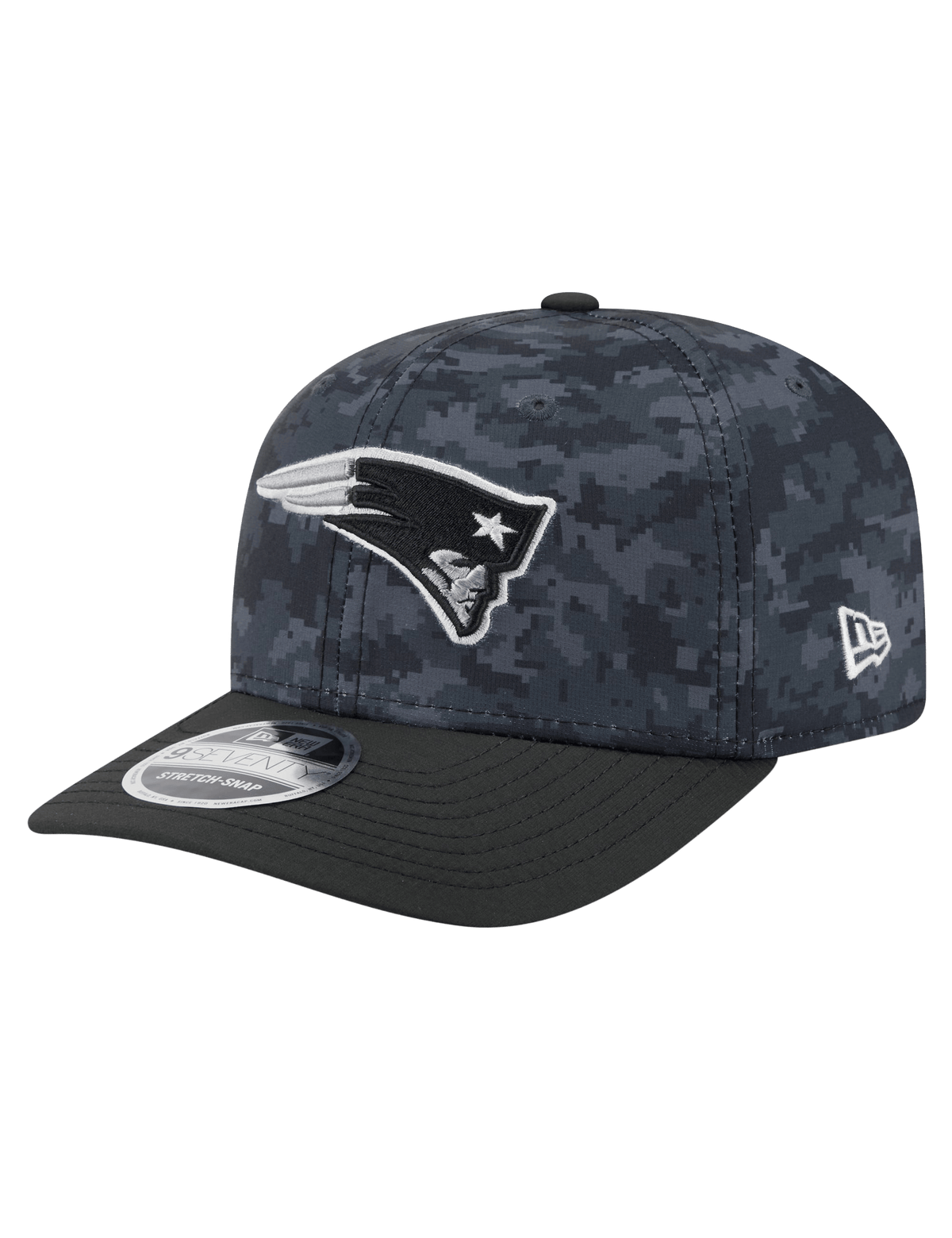 New Era Caps OSFM New England Patriots New Era NFL 26 Salute To Service 9SEVENTY Sideline Stretch Snapback Hat