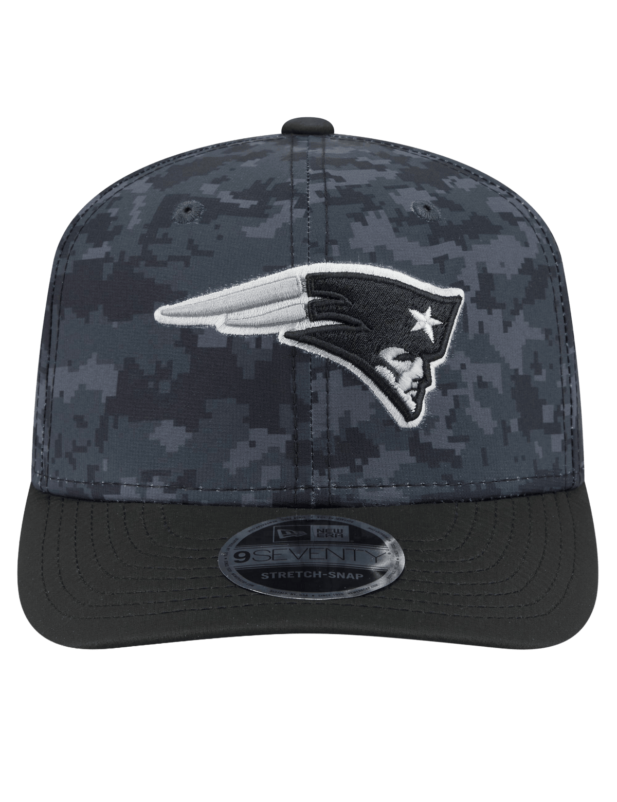 New Era Caps OSFM New England Patriots New Era NFL 26 Salute To Service 9SEVENTY Sideline Stretch Snapback Hat